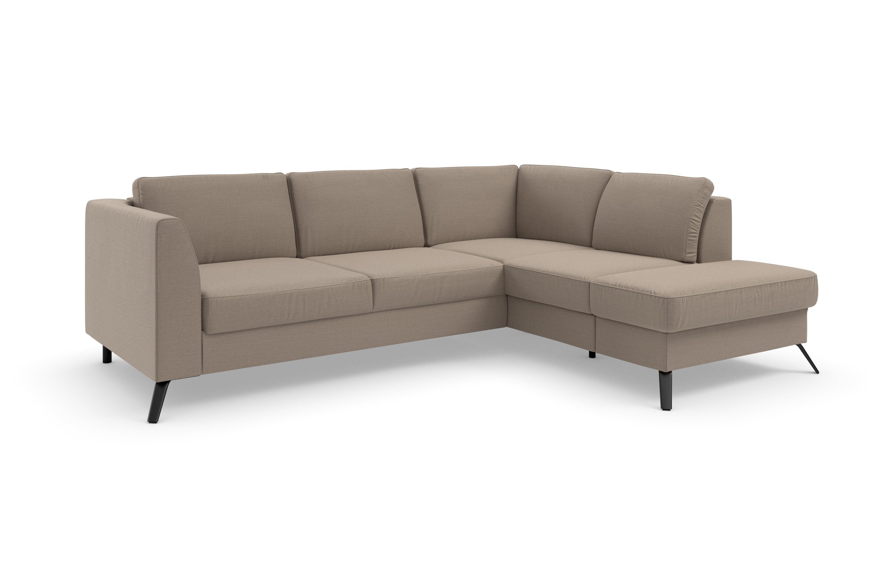 sit&more Hoekbank Olsen L-vorm inclusief zitdiepteverstelling, naar keuze met slaapfunctie, 15 cm hoog