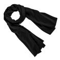 purset sjaal dames, met fijne franjeranden (1 stuk) zwart