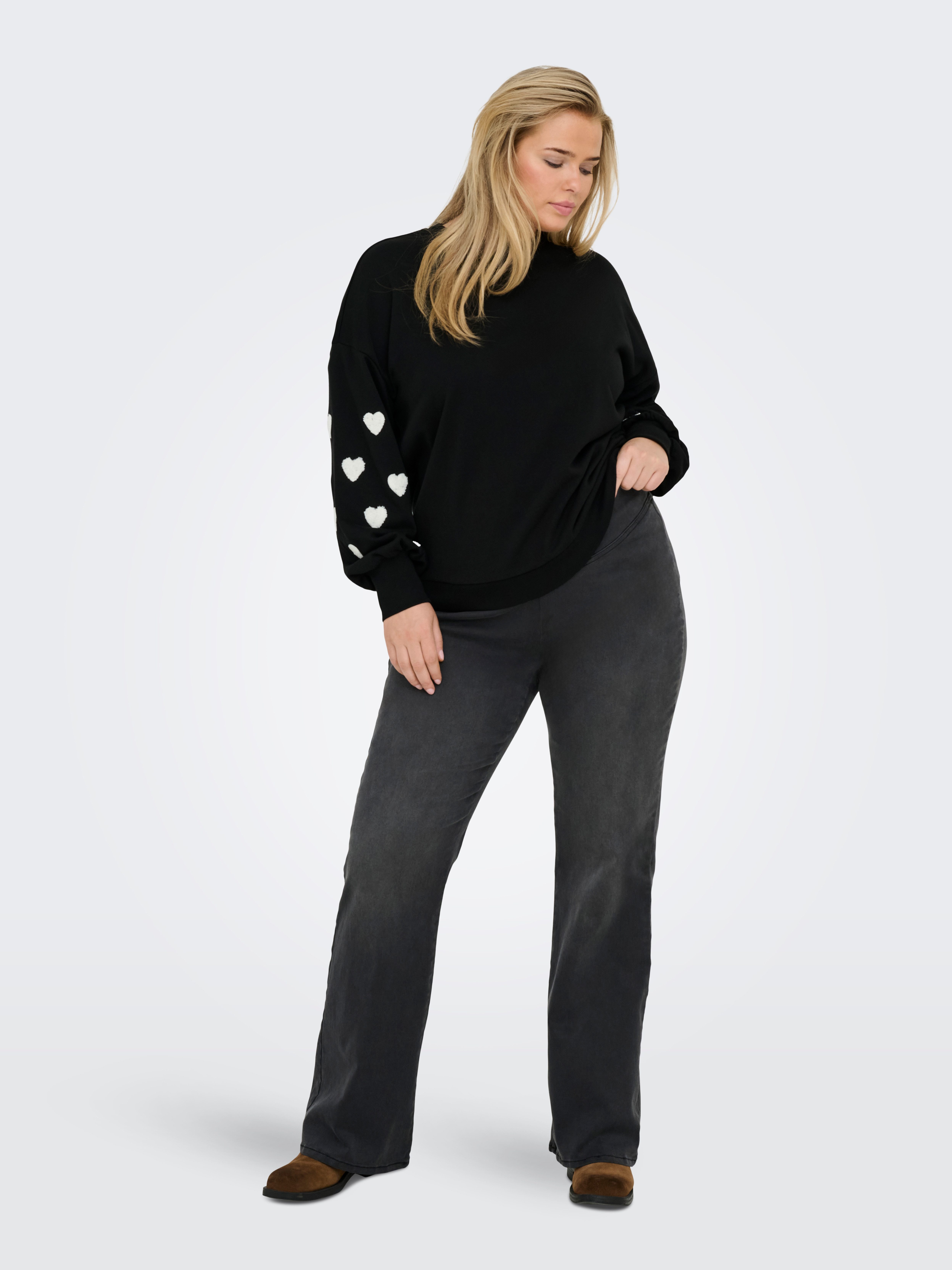 ONLY CARMAKOMA Sweatshirt CARMACY L/S O-NECK CC SWT JRS