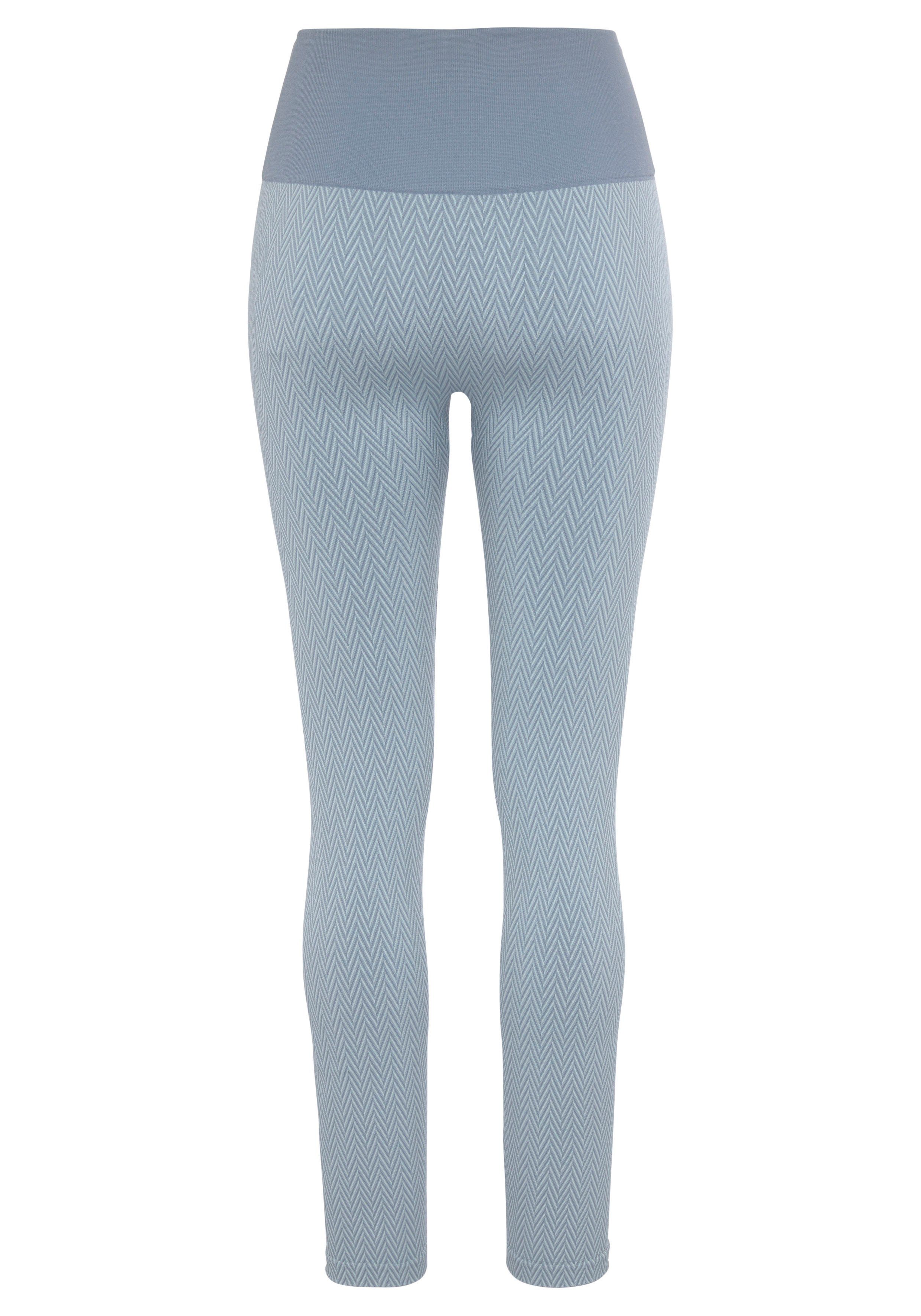 vivance active Legging -Sportbroek in jacquardpatroon en brede tailleband