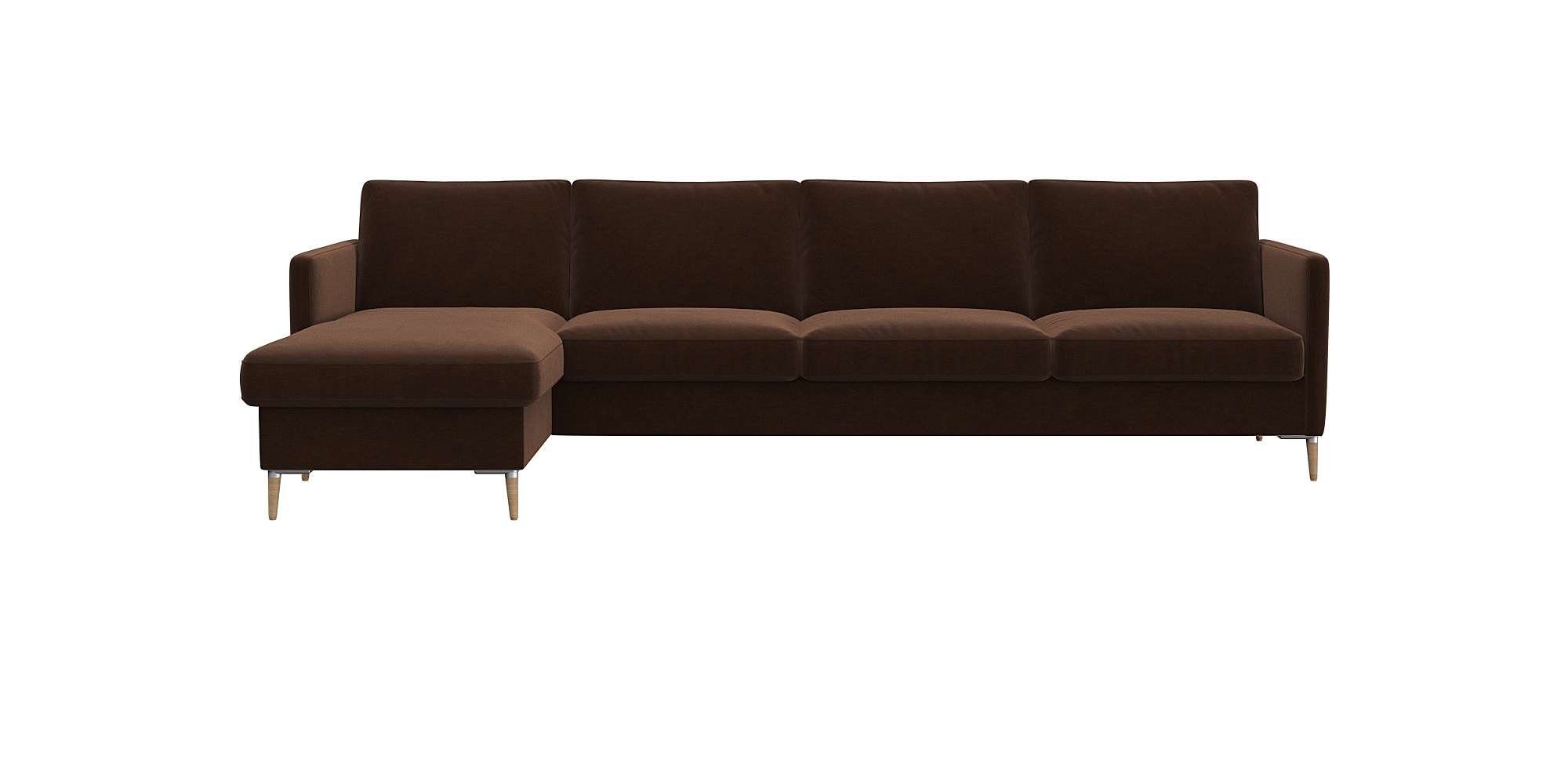 FLEXLUX Hoekbank Fiore, super zitcomfort door koudschuim in de zitting, L-vorm bruin, hoekbanken