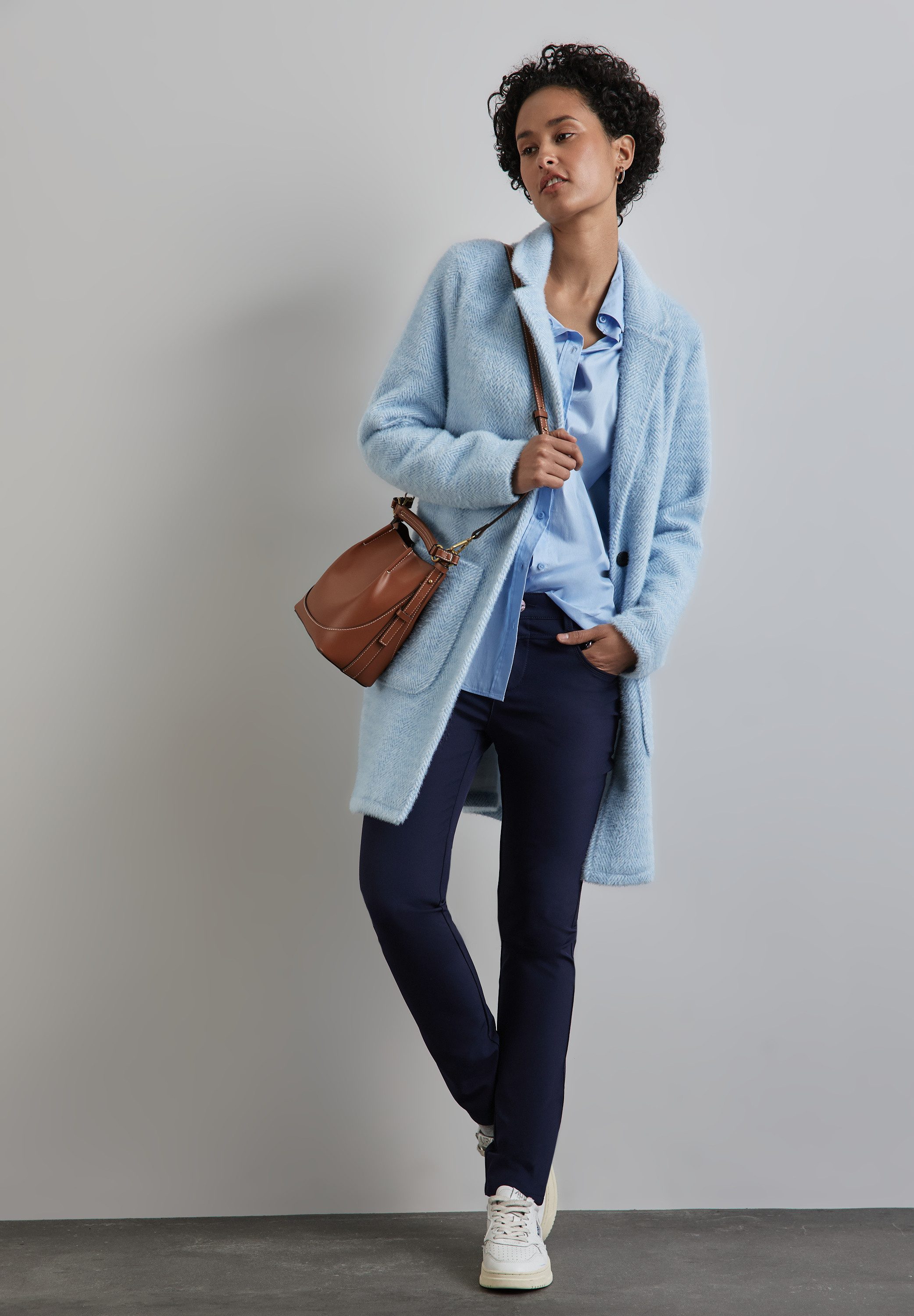 STREET ONE Stoffen broek Style York met ritsdetails