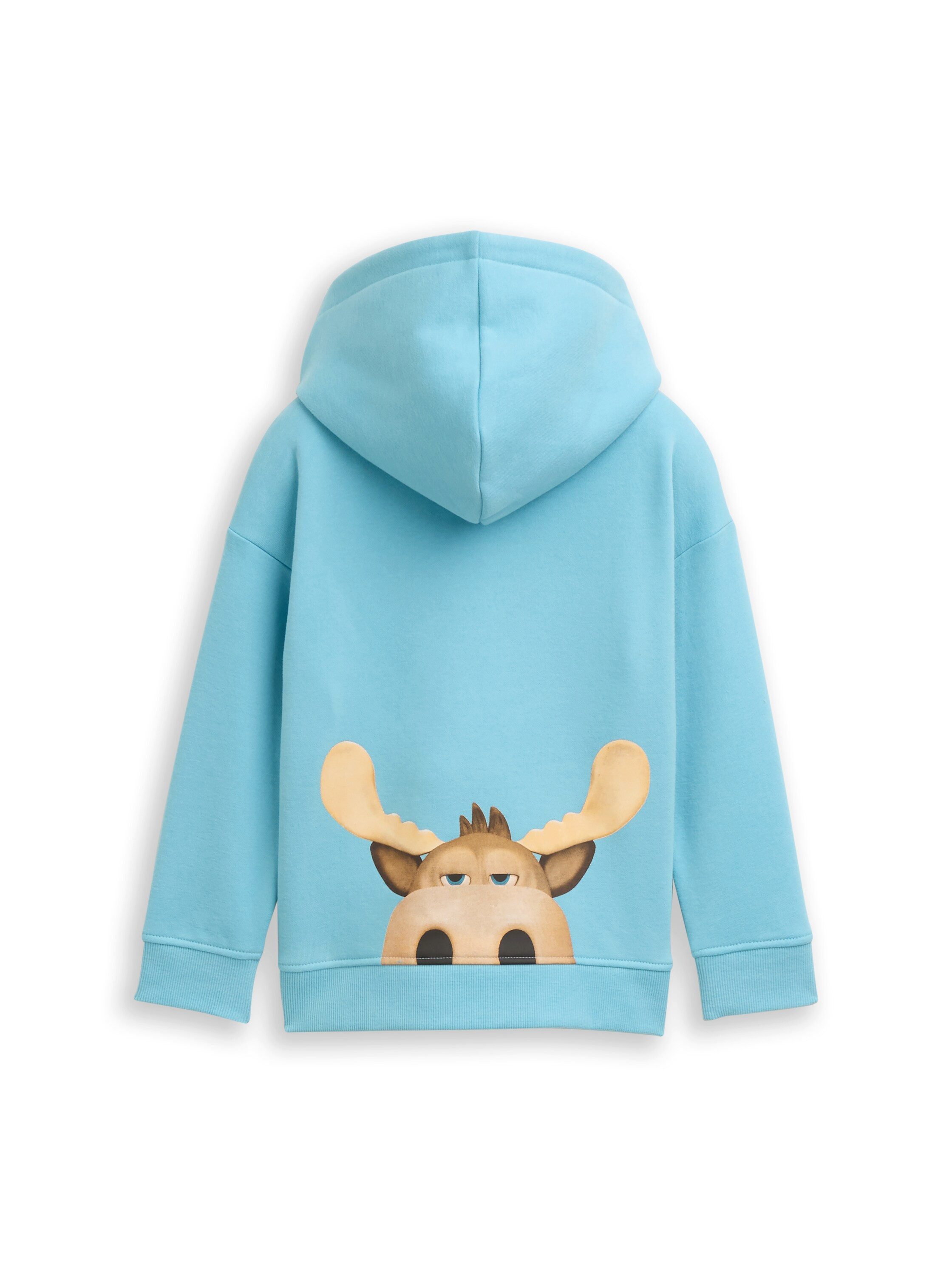Tom Tailor Hoodie met eland-frontprint en rugprint, voor kids