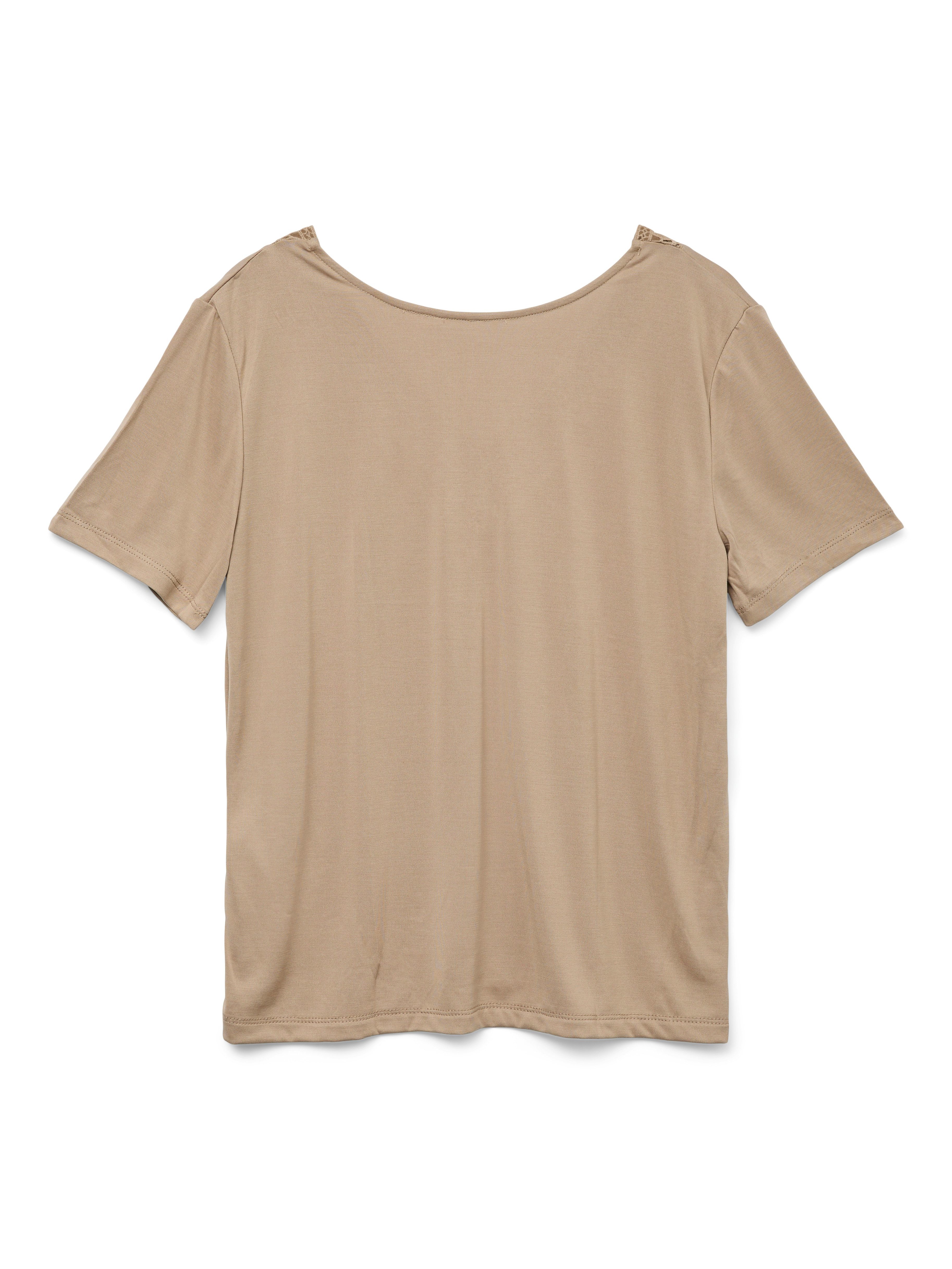 Vero Moda Shirt met korte mouwen VMSAVANNAH LACE 2-WAY SS TOP JRS