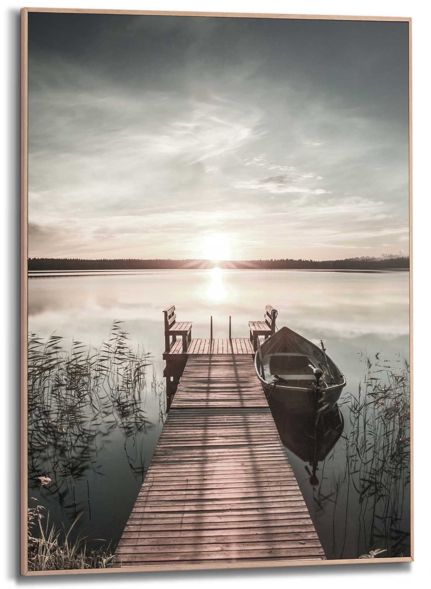 Reinders! Artprint Slim Frame Wood 50x70 Scandic Jetty