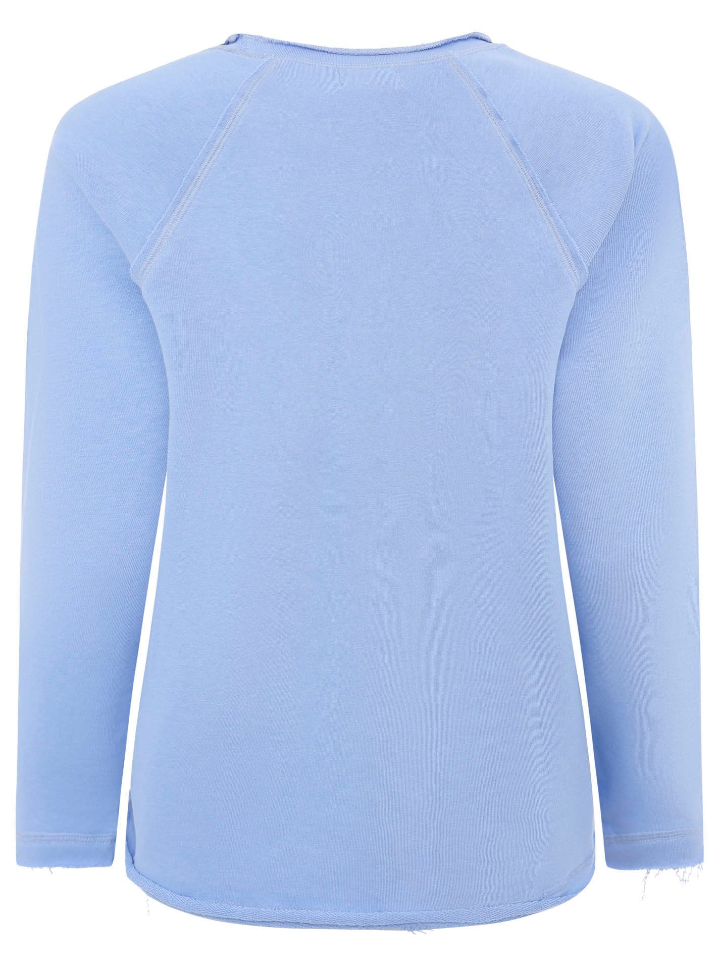Zwillingsherz Hoodie Moin Meer Strand met used-look randen en maritieme borduursel