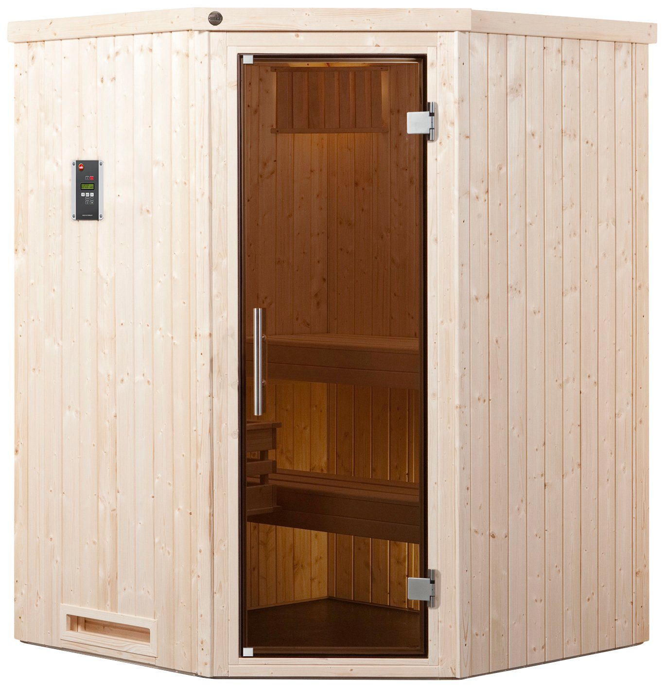 weka Sauna KIRUNA 3,6 kw bio-kachel met externe bediening sauna's beige