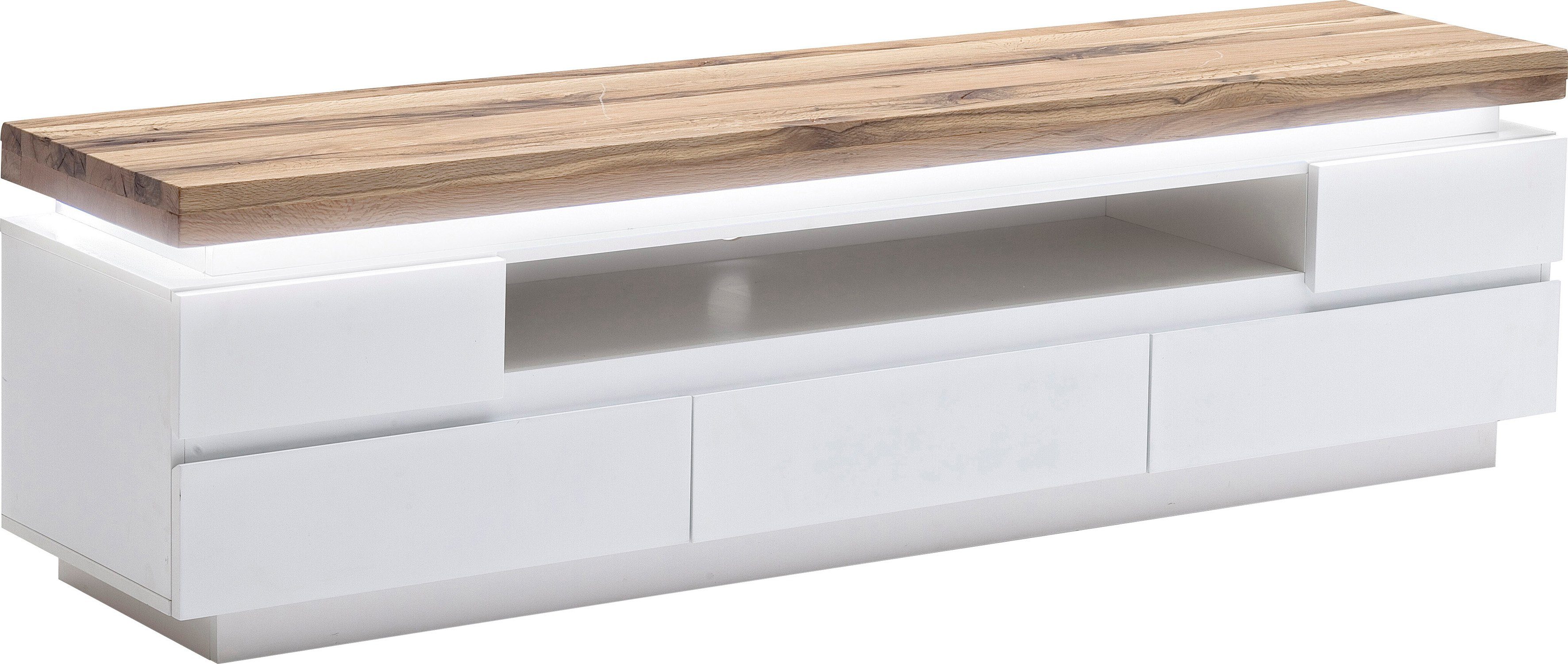 MCA furniture Tv-meubel Romina met ledverlichting wit dimbaar, incl. afstandsbediening lowboards wit