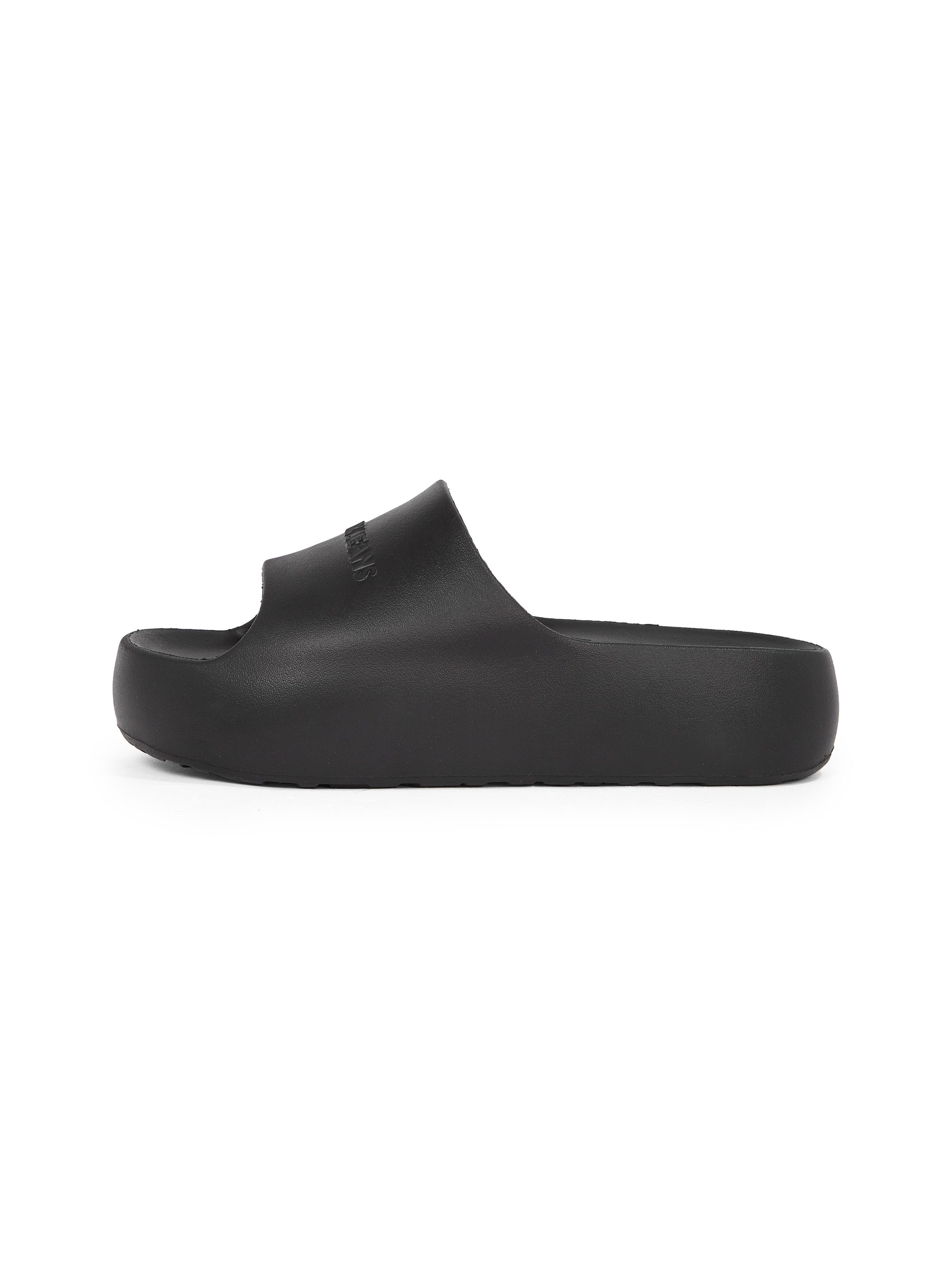 TOMMY JEANS Slippers TJW CHUNKY POOL SLIDE ESS , plateau, zomerschoen, instapschoen, comfortabele schoen, logo-opdruk
