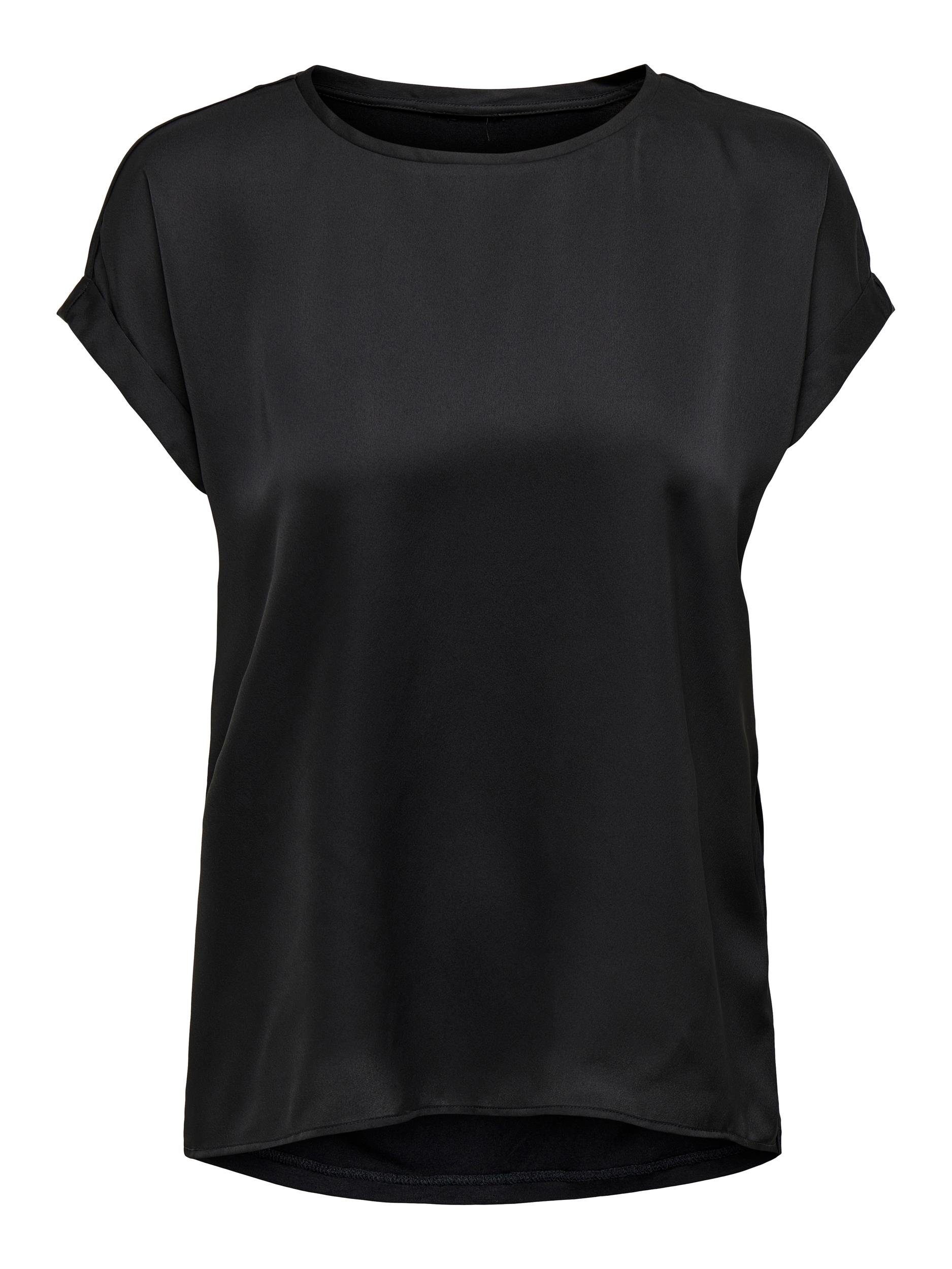 Only Shirt met korte mouwen ONLLIEKE S S SATIN MIX TOP WVN NOOS
