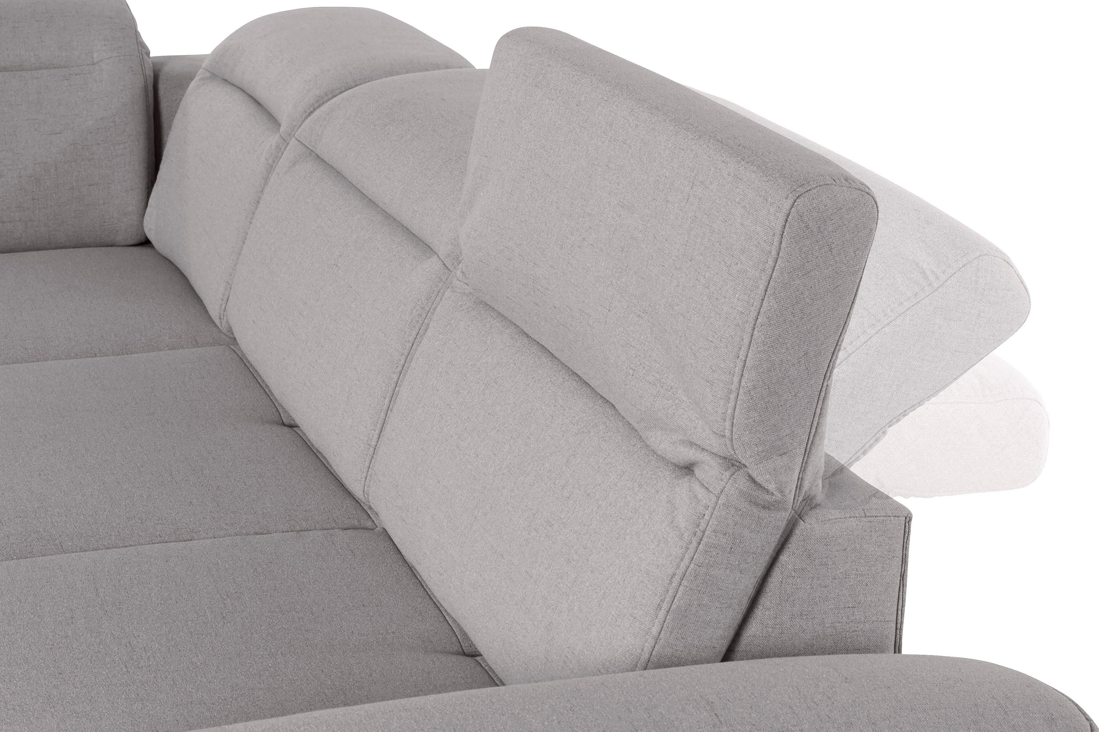 sit&more Hoekbank Percy L-vorm 15 cm poothoogte, zitdiepteverstelling, naar keuze in 2 pootkleuren