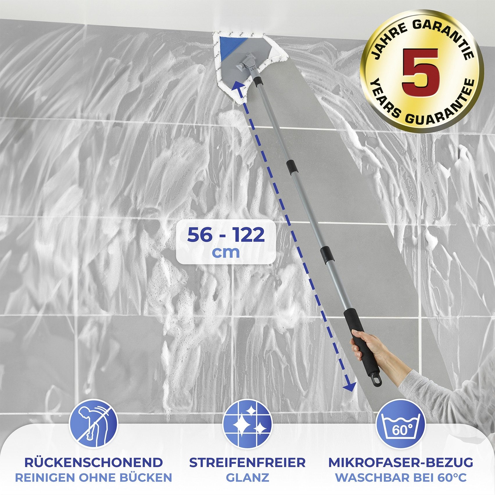 Maximex Vloerwisserset Multiflex-wisser inclusief telescopische steel (set, 5-delig)