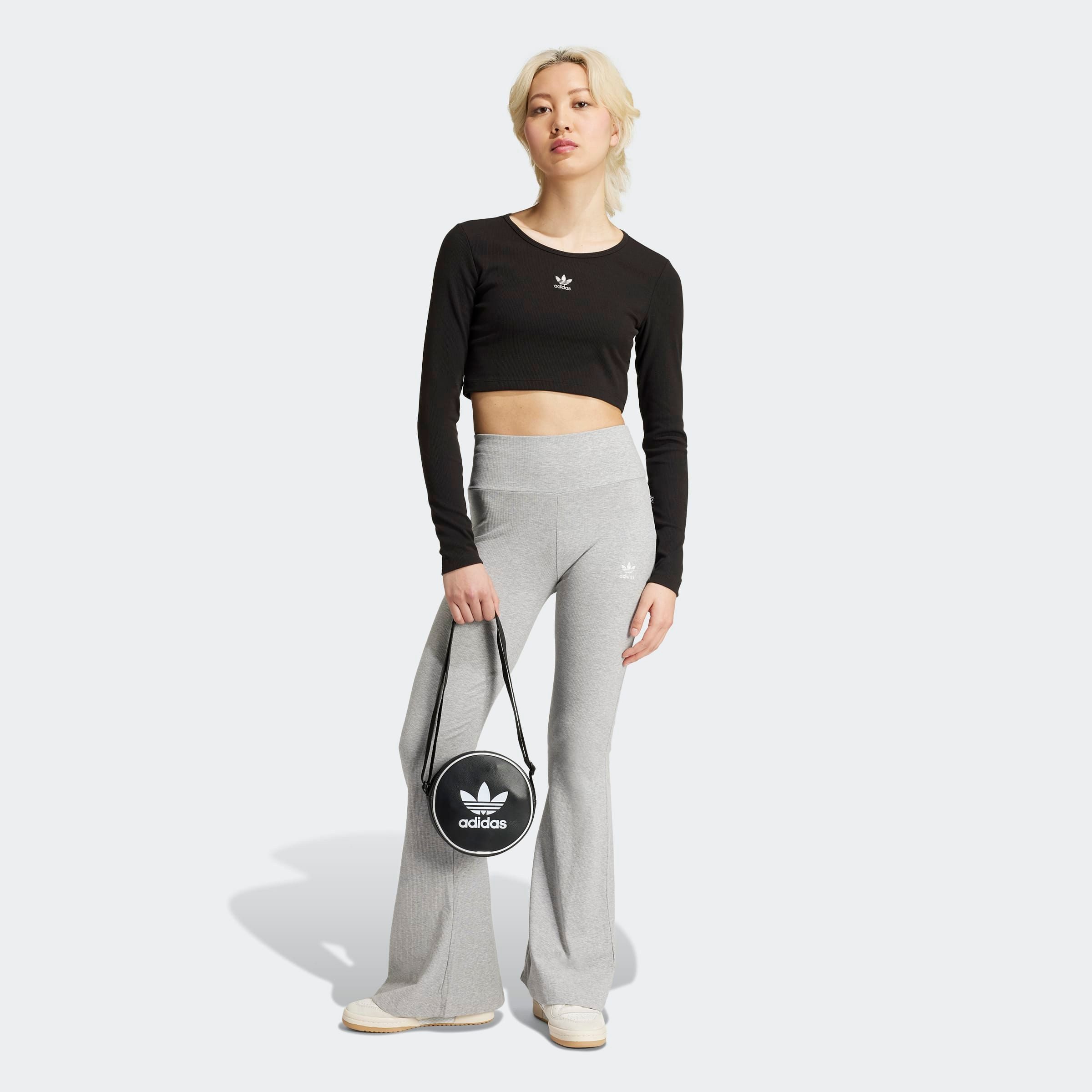 adidas Originals Shirt met lange mouwen ESS CROP LS