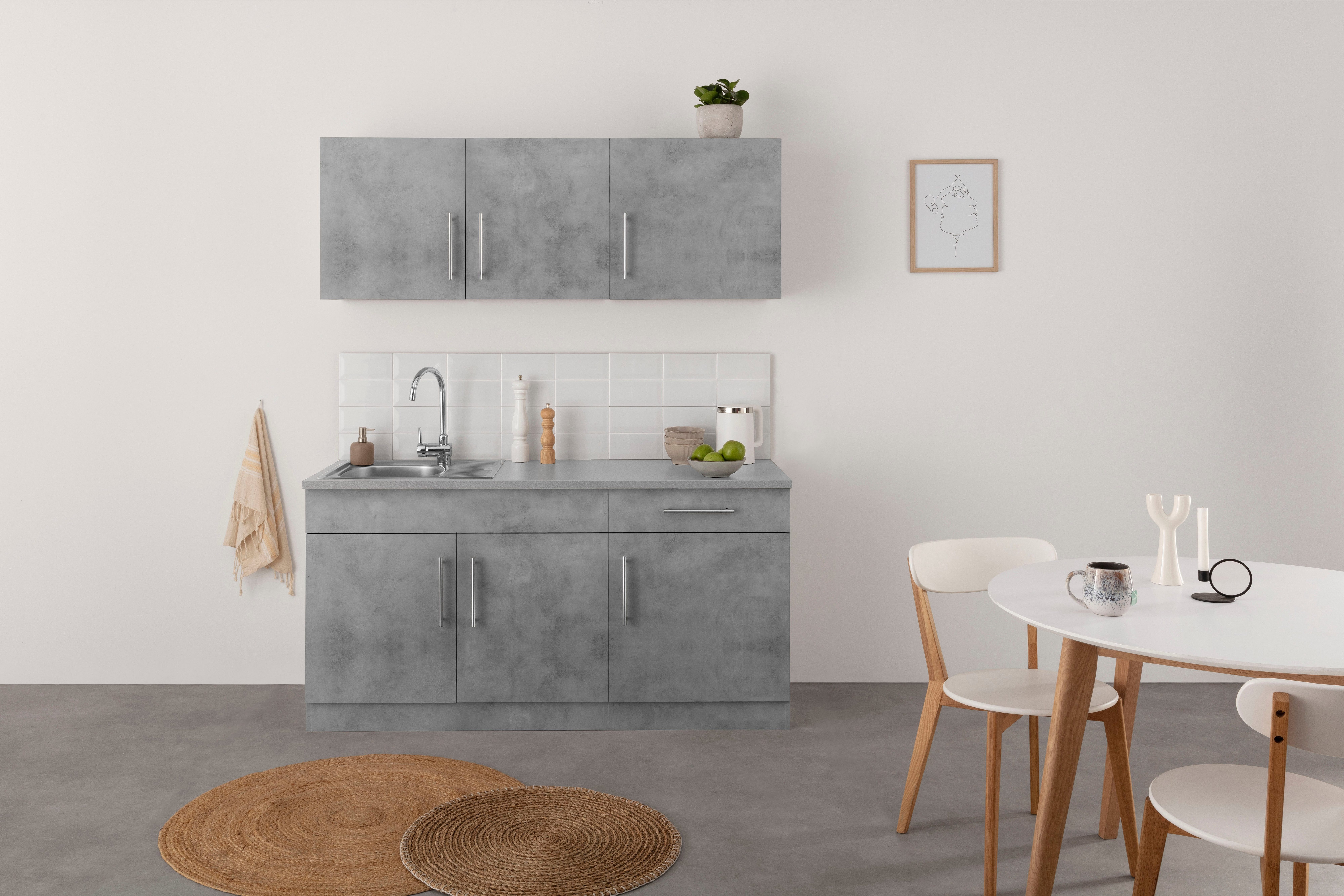 wiho Küchen Pantry keuken Cali zonder elektrische apparaten, breedte 160 cm