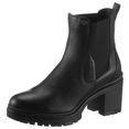 mustang shoes chelsea-boots met stretchinzet aan beide zijden zwart