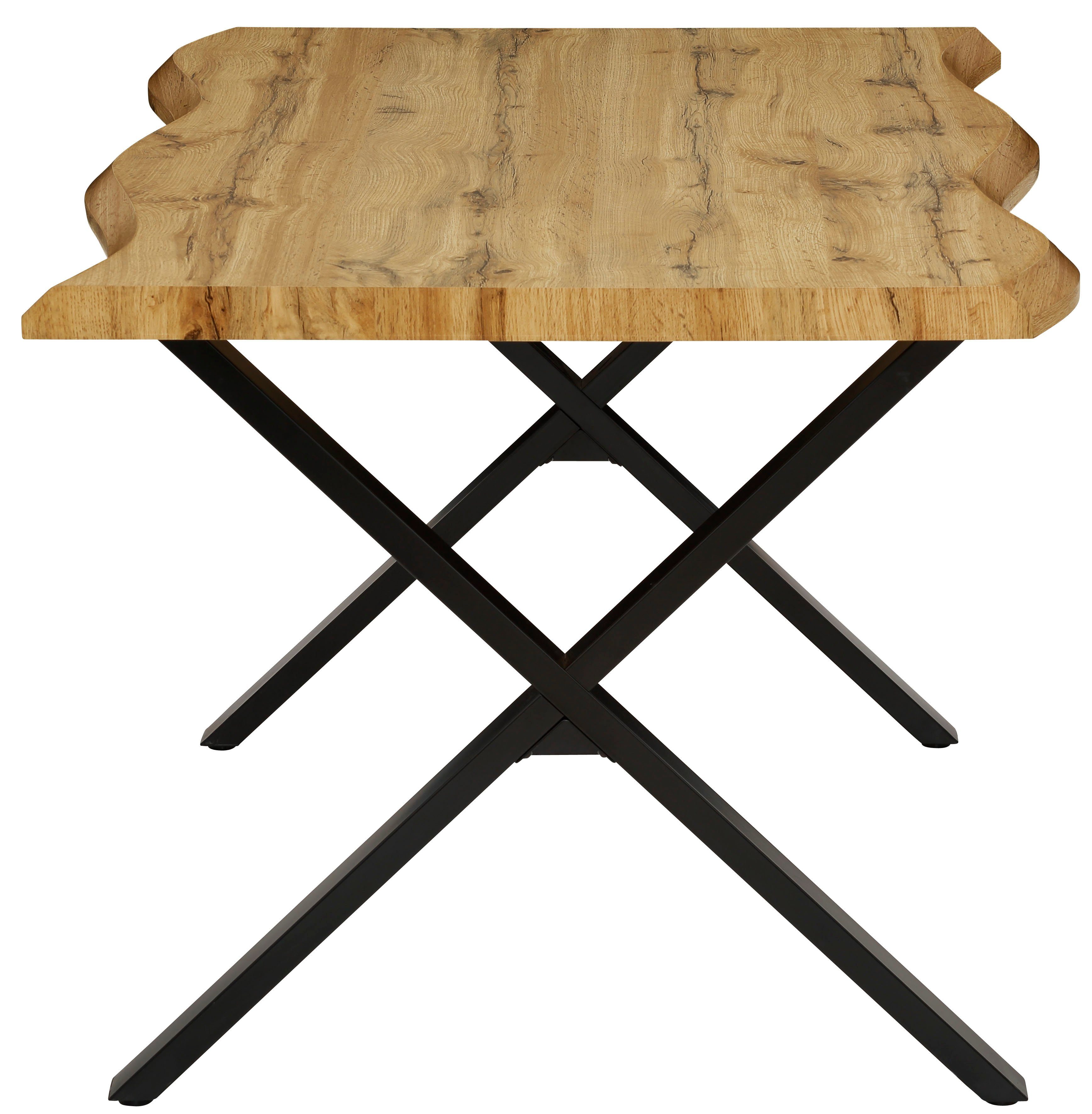HELA Eettafel GRETA BESTSELLER Boomrandtafel (nabootsing), verschillende maten, 46mm dikte, keukentafel