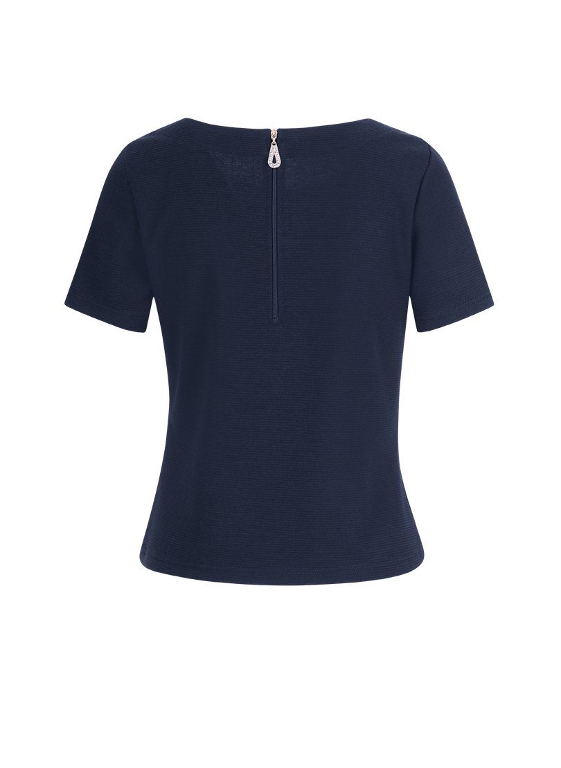 Trigema Sweatshirt TRIGEMA shirt met korte mouwen met kristalstenen