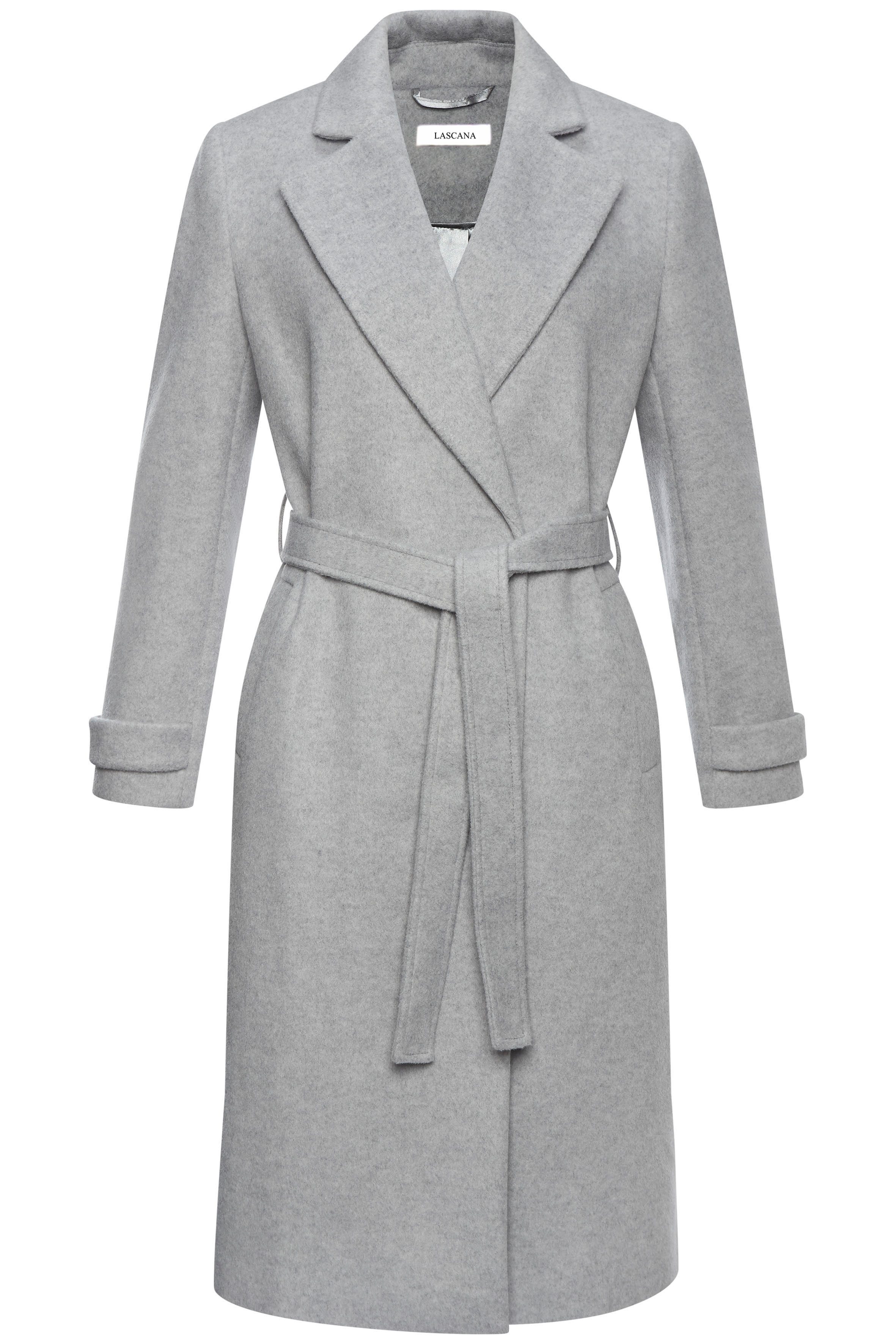 Lascana Lange jas met reverskraag elegante damesjas (Met een bindceintuur)