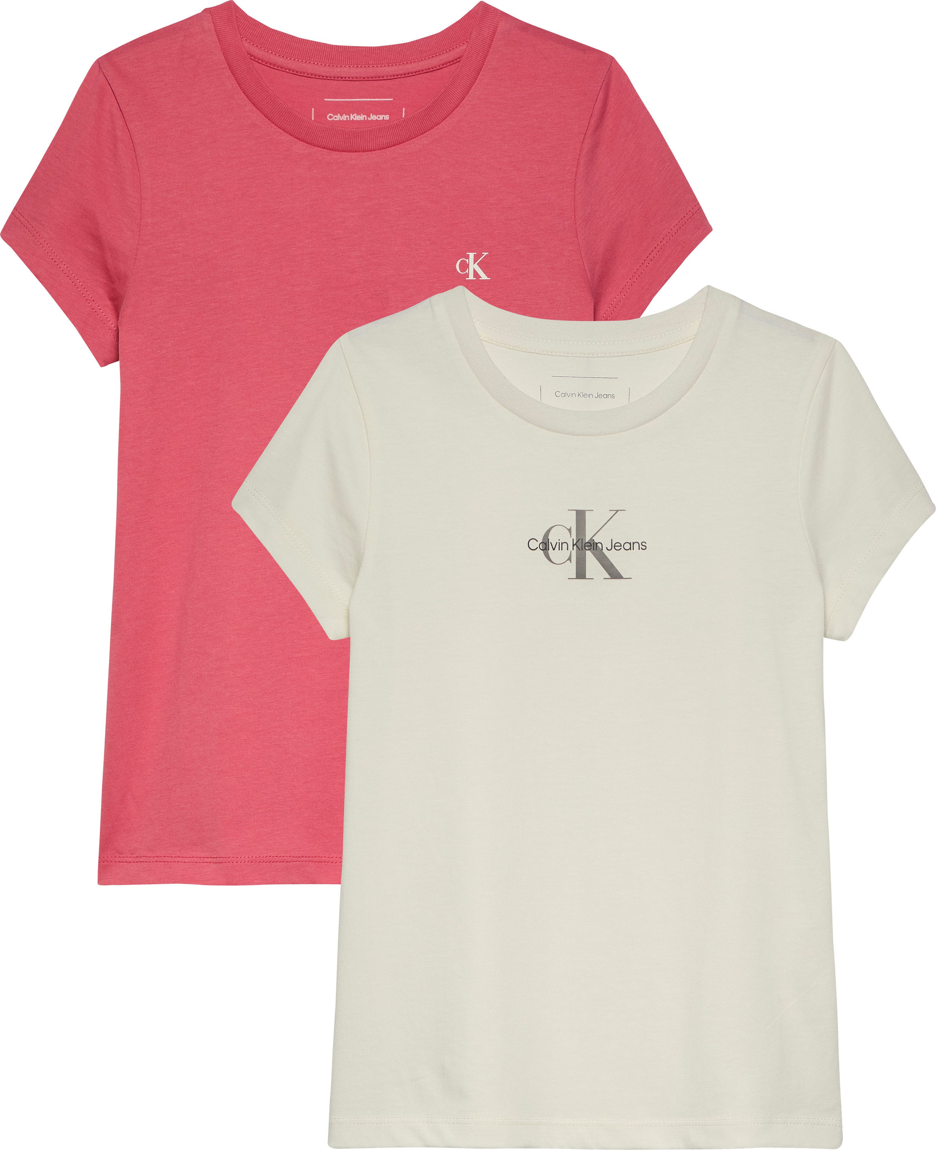 Calvin Klein T-shirt 2-PACK SLIM MONOLOGO T-SHIRT (2-delig, Set van 2)