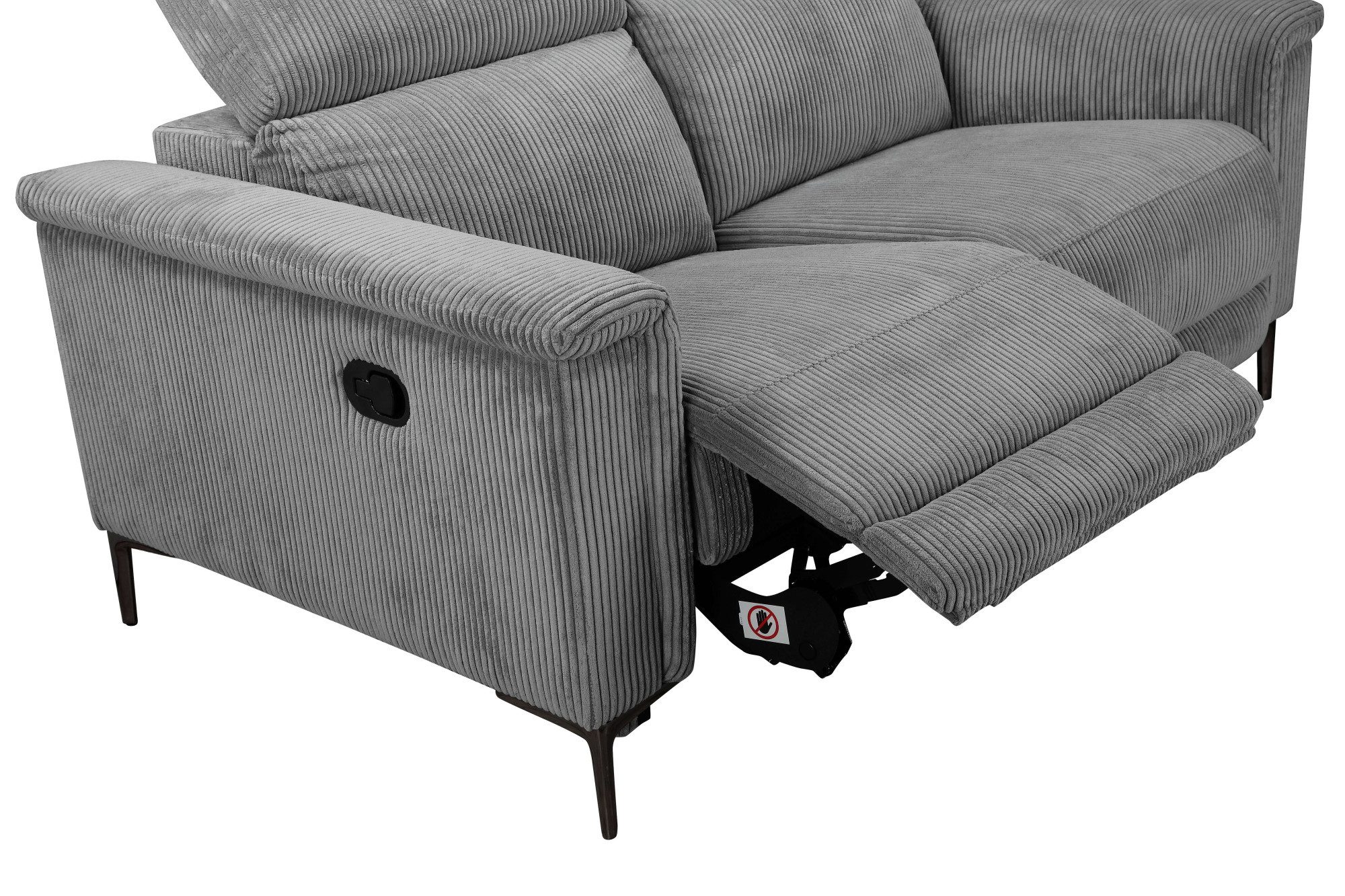 Places of Style 2-zitsbank Lund in Cord, met handmatige of elektrische