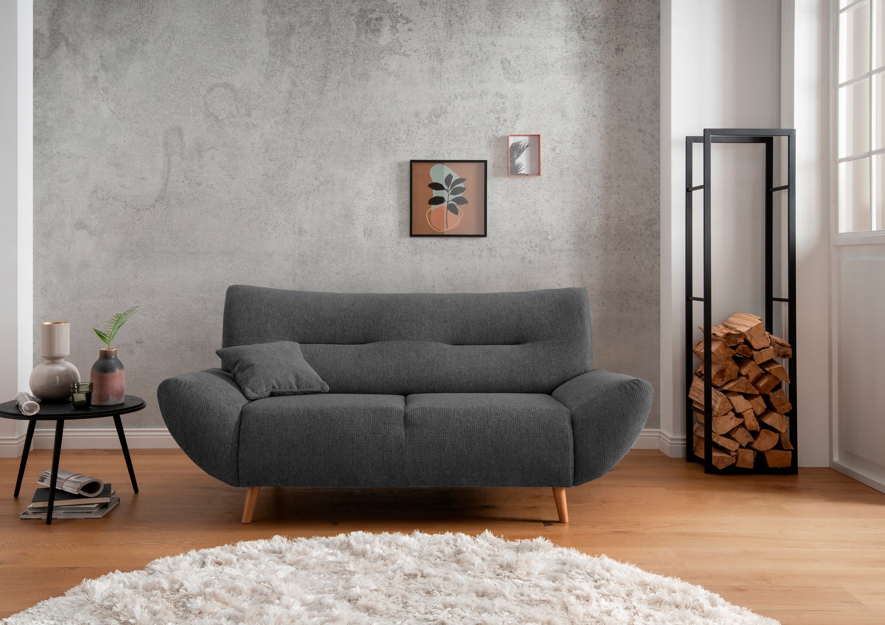 INOSIGN Zithoek Drago elegant en tijdloos, comfortabel, moderne vormtaal leverbaar als fauteuil/hoekbank, diverse stoffen, incl. 2 sierkussens (set, 3-delig)