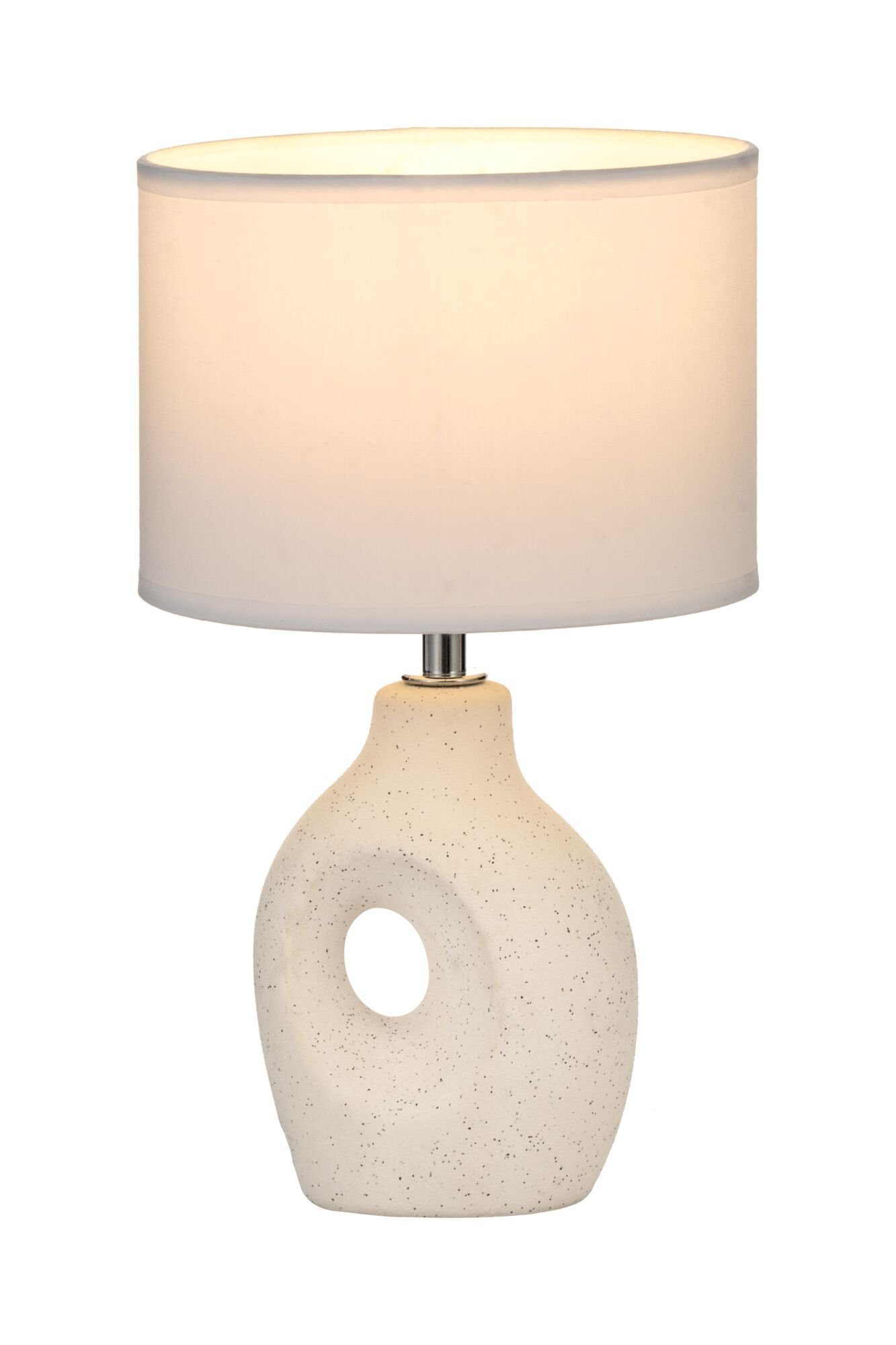 Pauleen Tafellamp Pure Crush max20W wit/beige 230V stof/keramiek