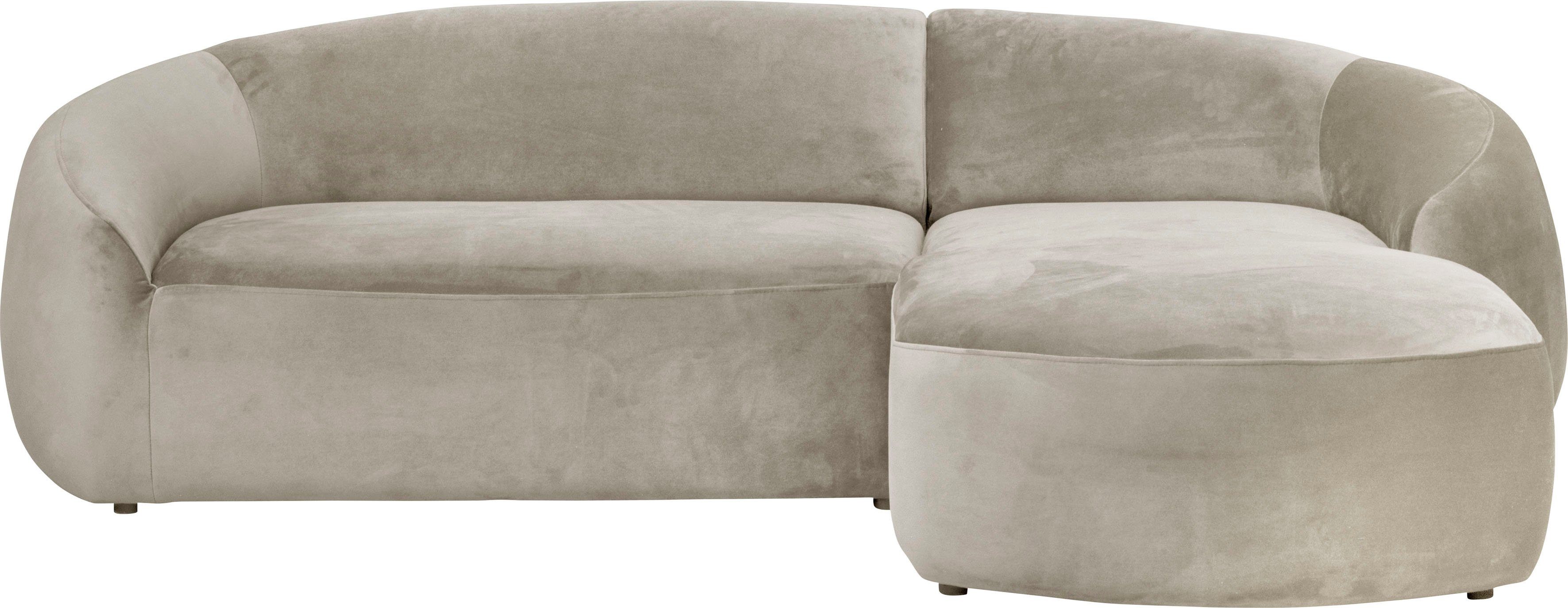 LeGer Home by Lena Gercke Hoekbank YANI L-vorm, designerbank, organische vorm, afmetingen B/D/H: 255/170/81 cm