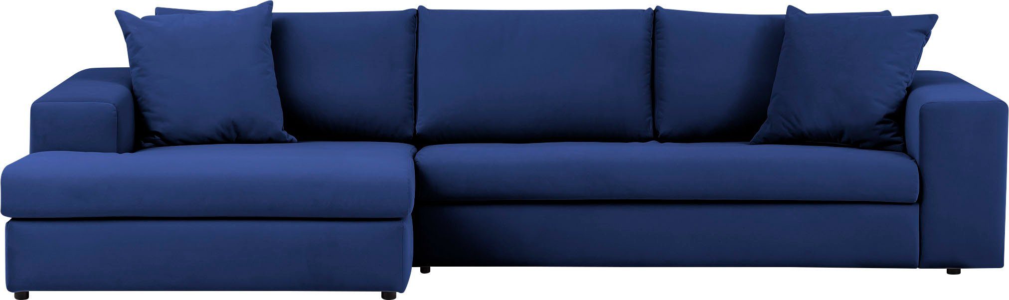 andas Hoekbank SLEETLAND XXL van fluweel of in vintage leer-look, L-model,