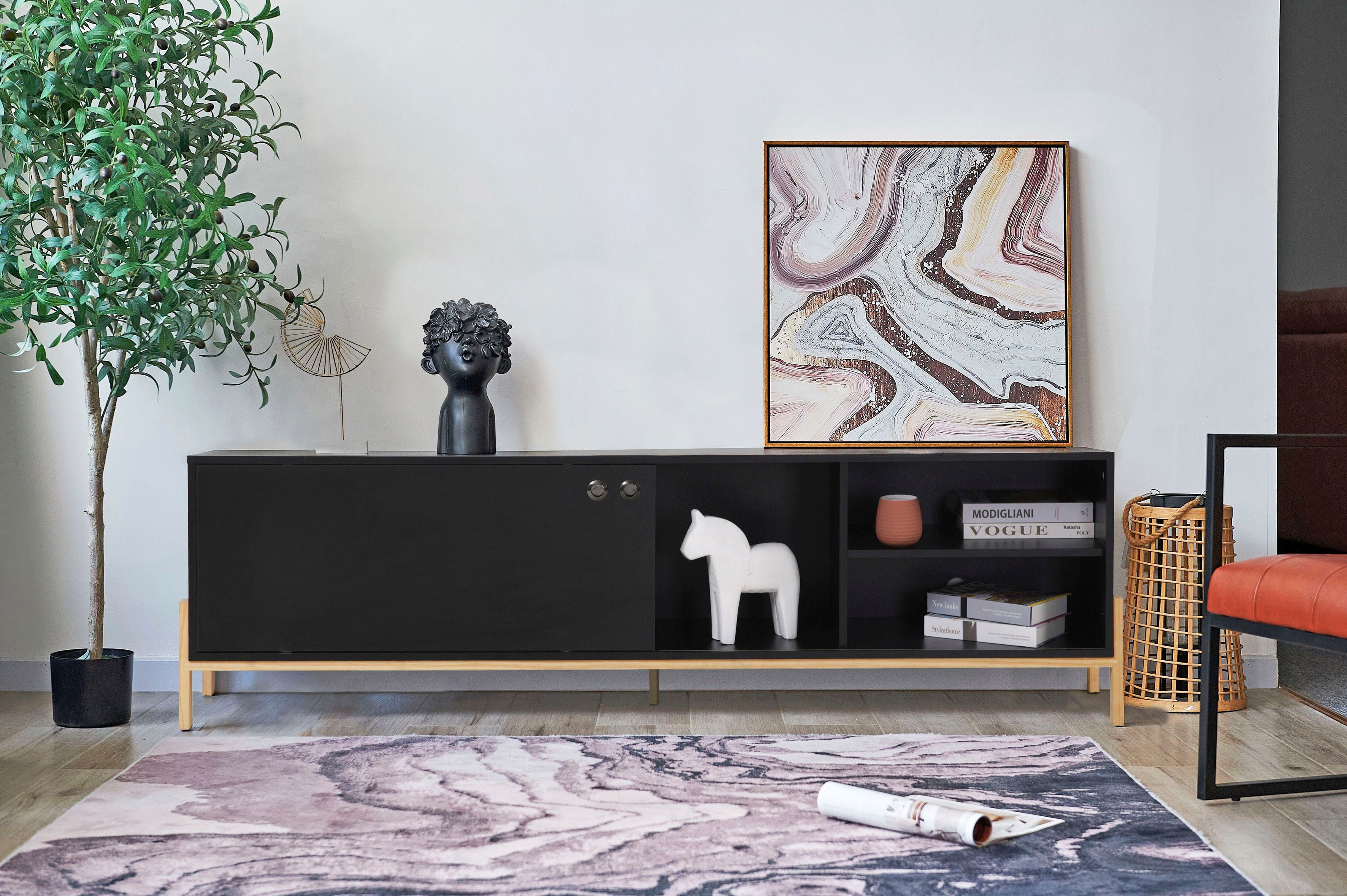 INOSIGN Tv-meubel Melia Commode met kabeldoorvoeren