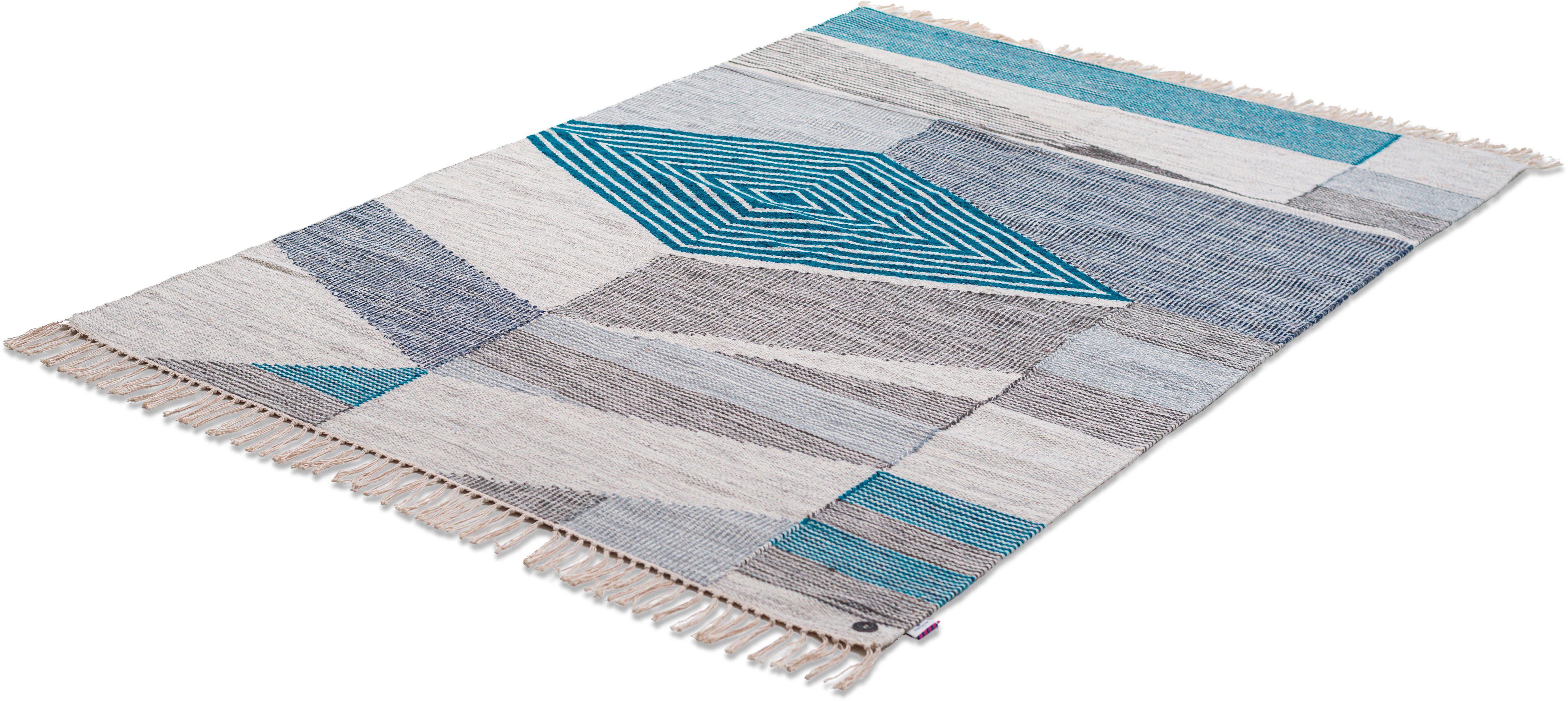 TOM TAILOR HOME Vloerkleed Modern Kelim met de hand geweven, met franje, boho-stijl