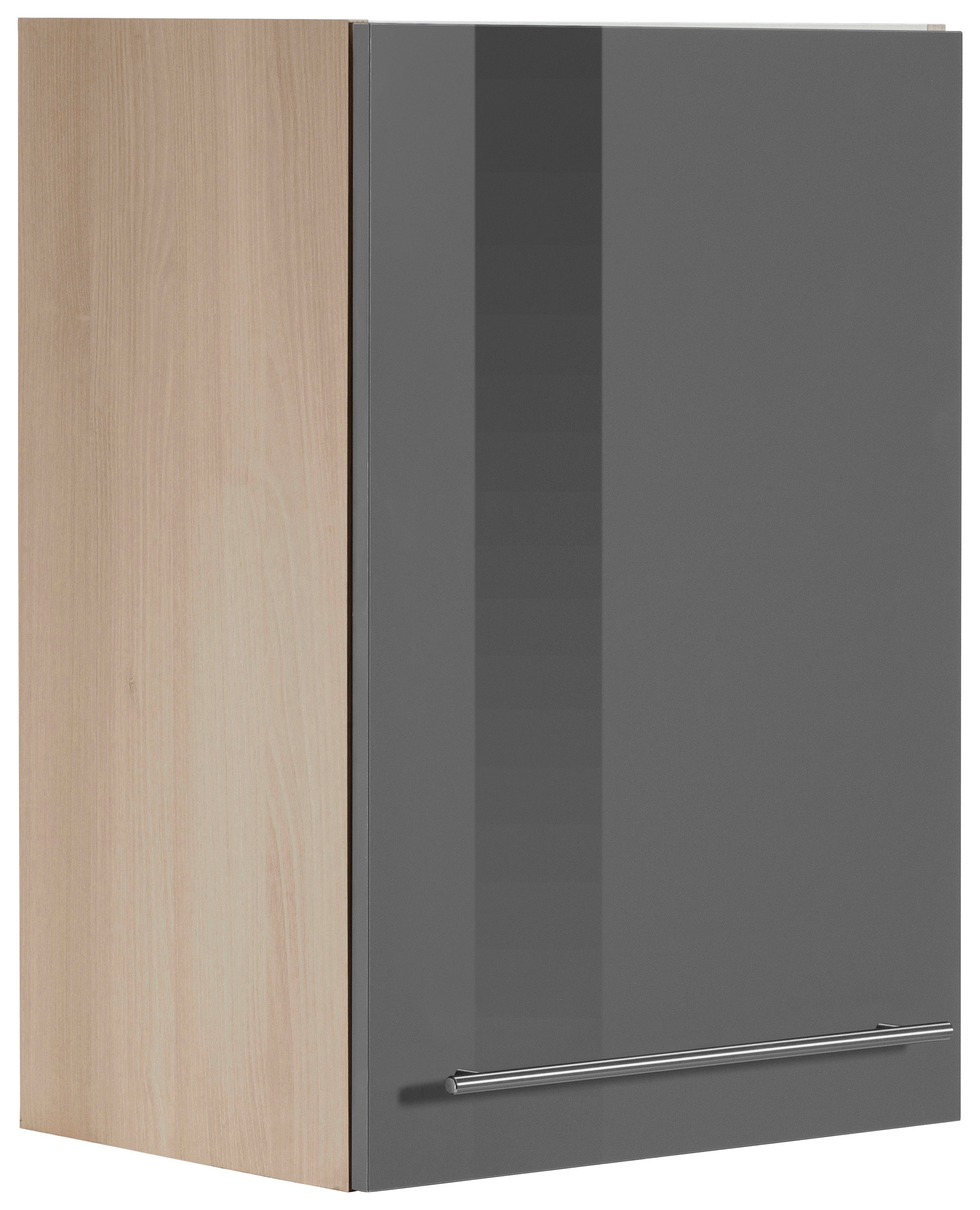 OPTIFIT Hangend kastje Bern Breedte 50 cm, 70 cm hoog, met 1 deur, met metalen greep opbergkasten grijs
