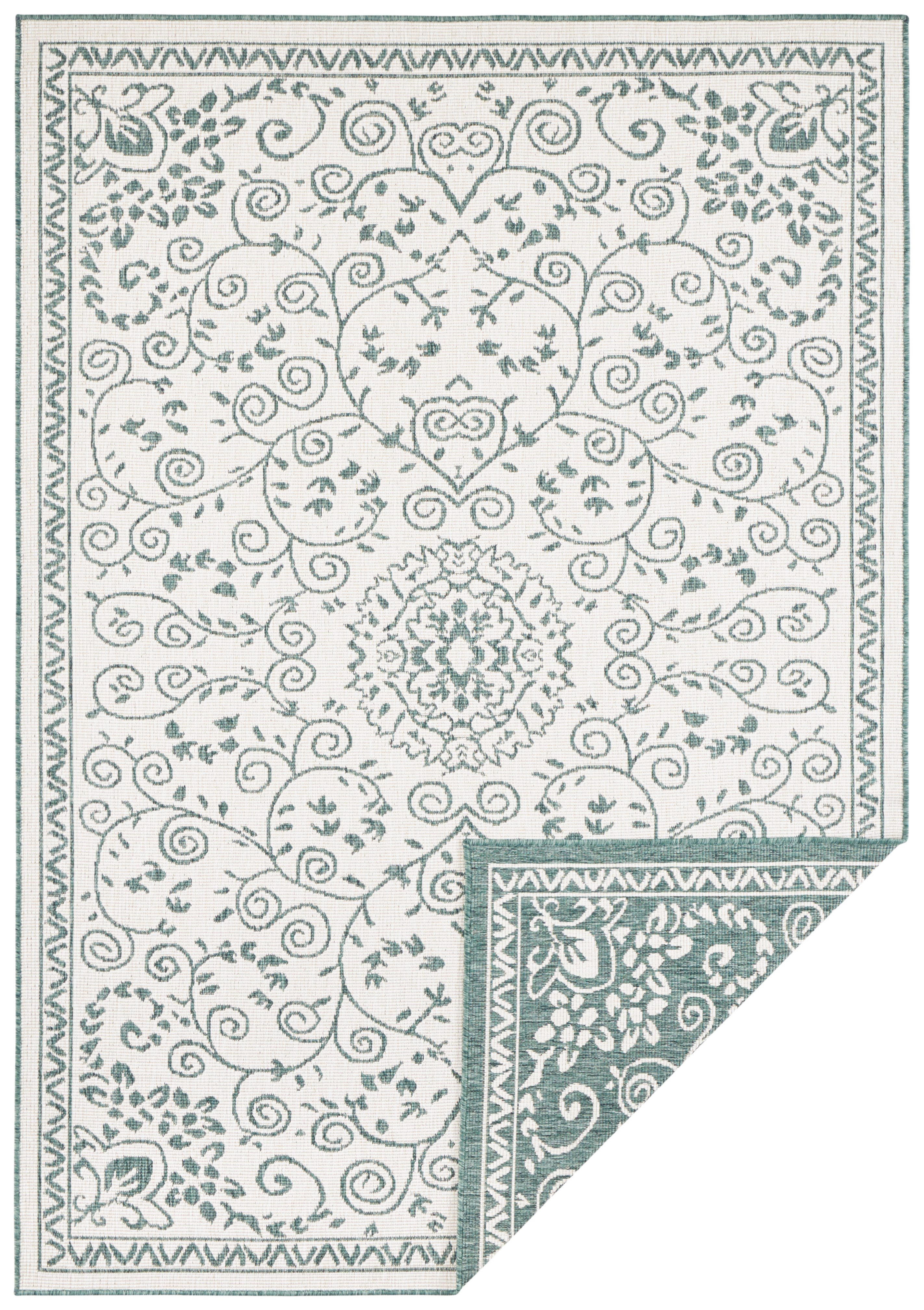 NORTHRUGS Vloerkleed LEYTE tweezijdig te gebruiken kleed In- & outdoor, vloerkleed, vintage, weerbestendig, balkon, tuin, woonkamer