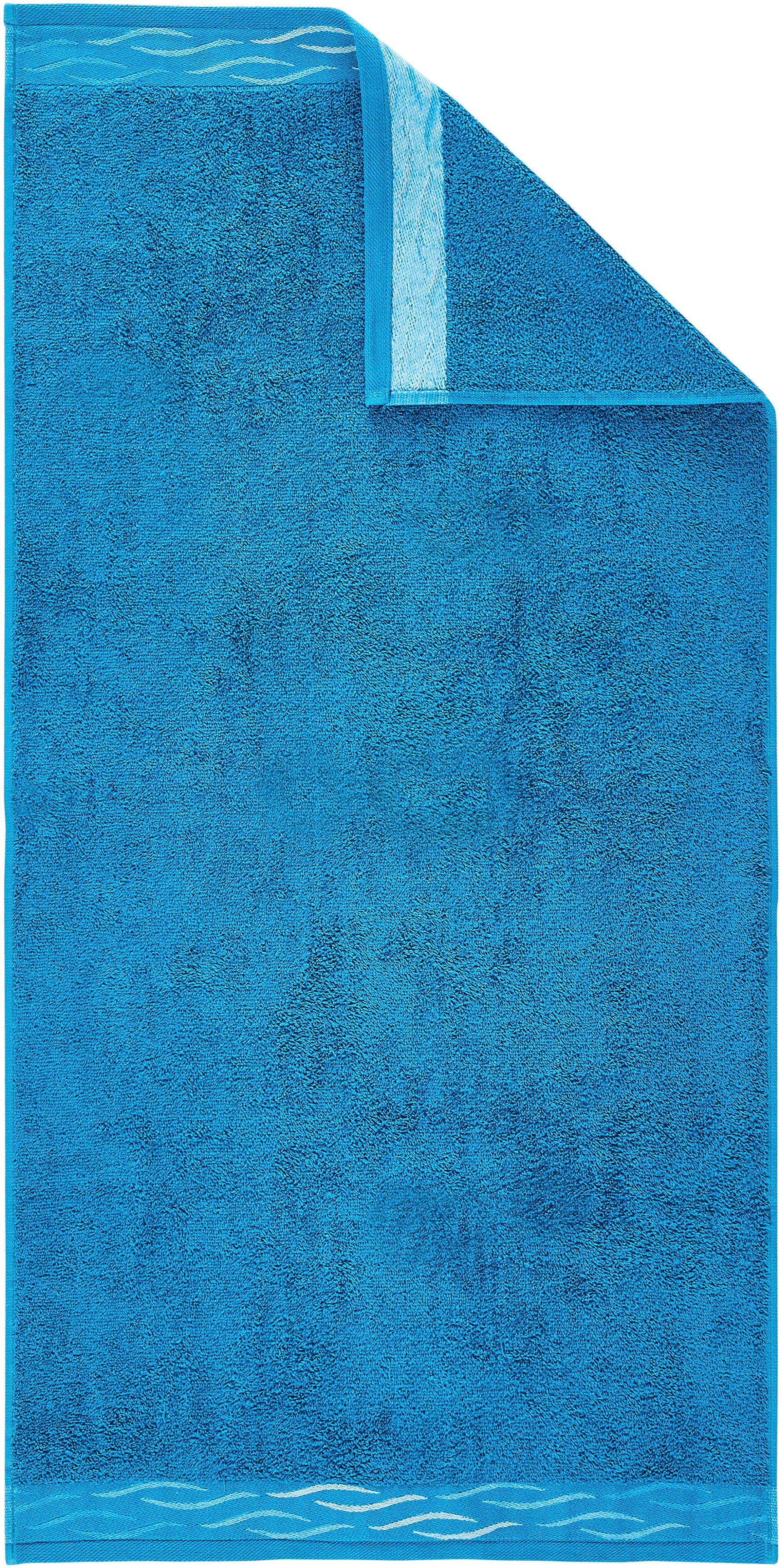 Dyckhoff Handdoekenset WAVE met jacquard rand, 4 handdoeken (50x100cm), 2 douchehanddoeken (70x140cm) (set)