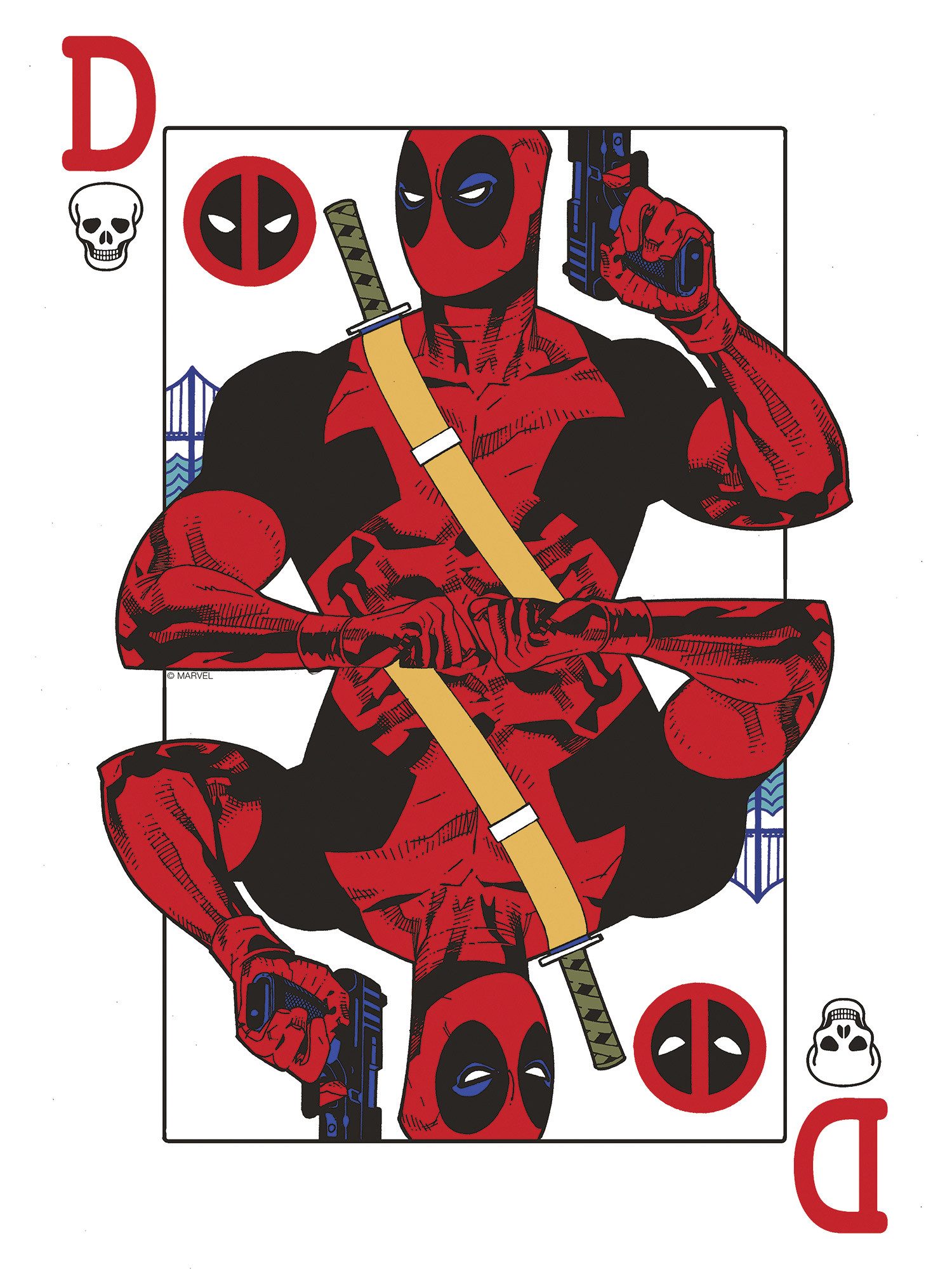 Komar Artprint Marvel Deadpool Jack of all Trades 300 x 280 cm (breedte x hoogte) - behang, vlies, woonkamer, slaapkamer (1 stuk)