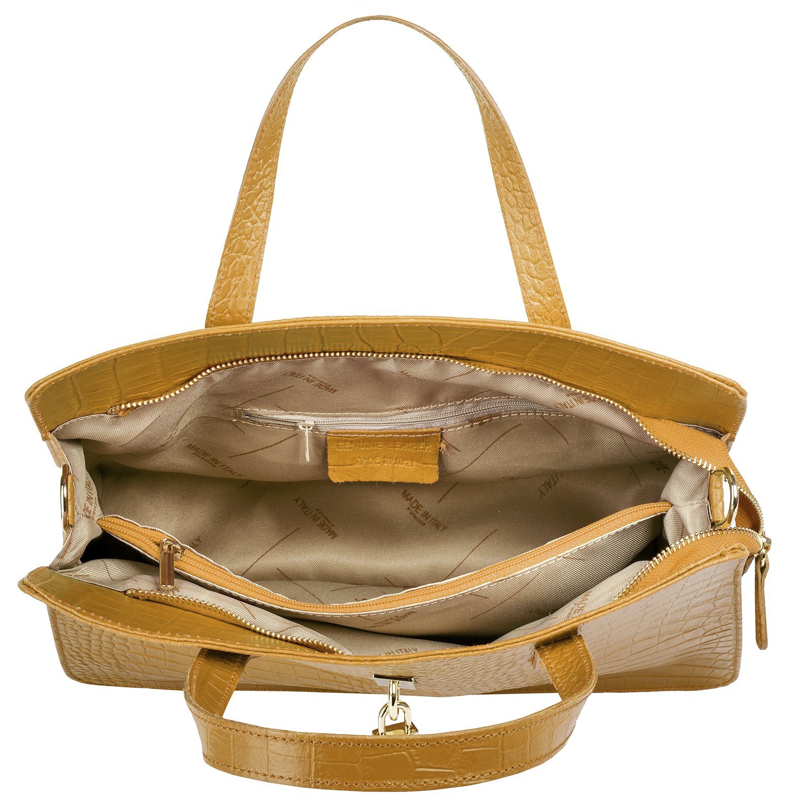 Cluty Tas echt leer, made in italy
