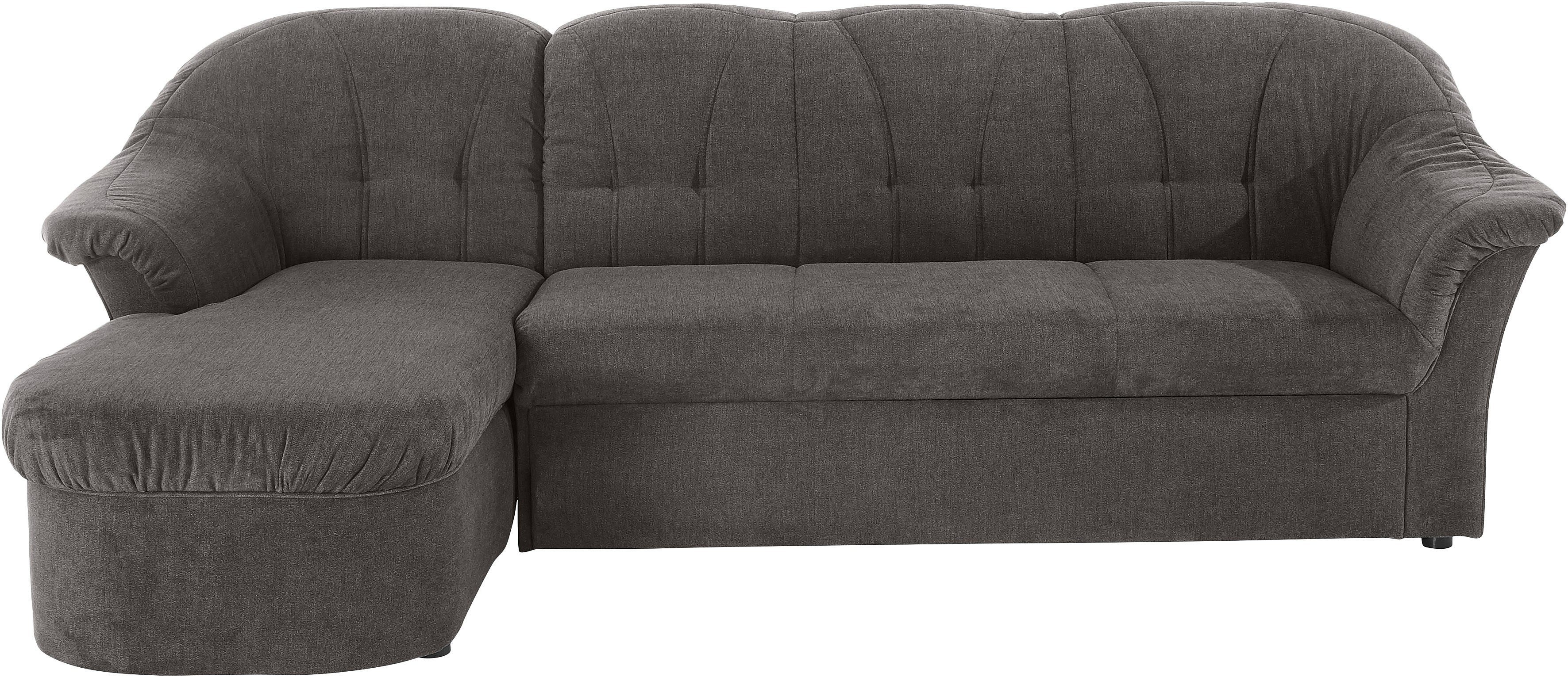 DOMO collection Hoekbank Pegnitz, elegante rugstiksels, comfortabel, L-vorm