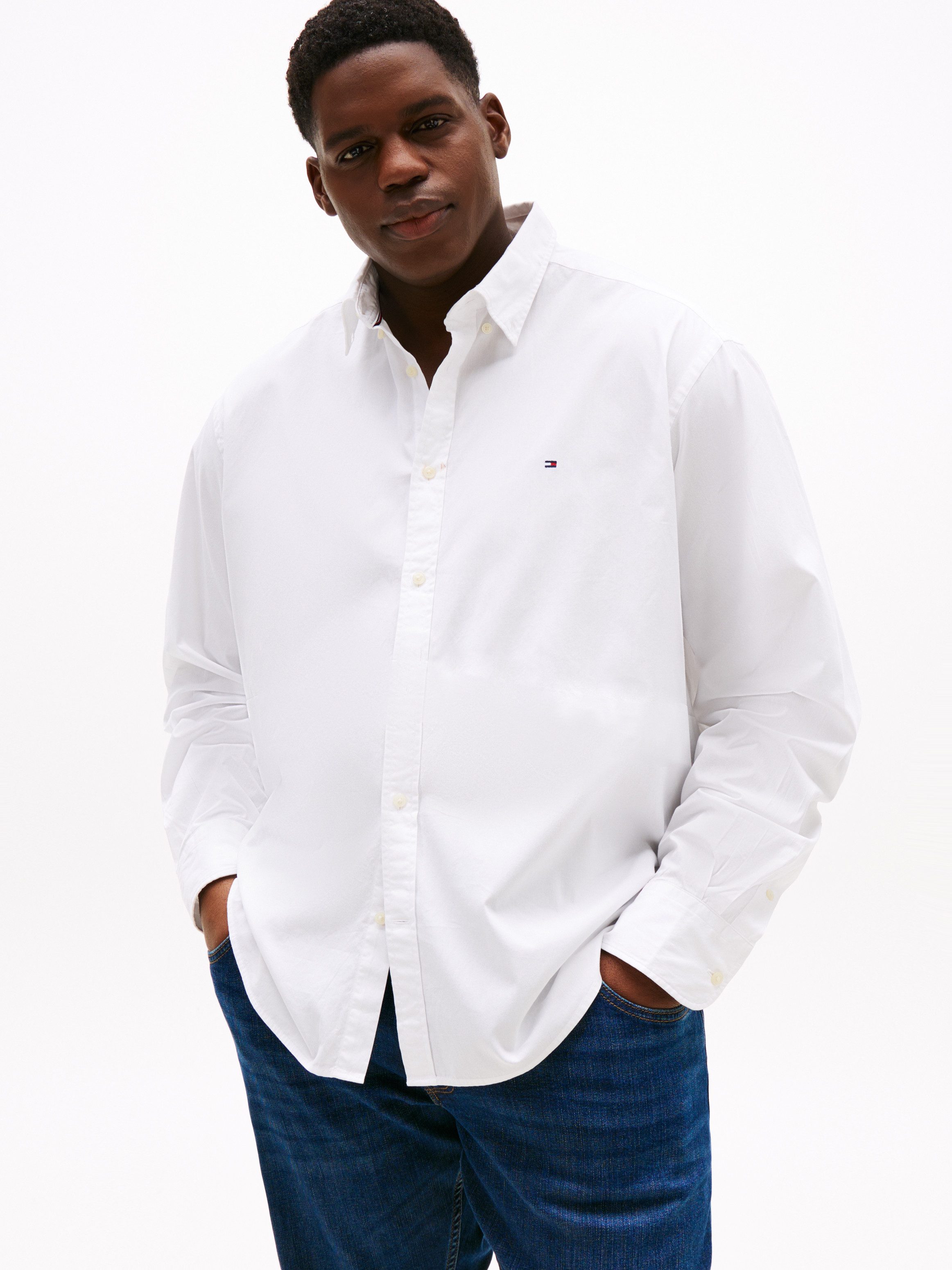 Tommy Hilfiger Overhemd met lange mouwen BT-FLEX POPLIN SOLID RF SHIRT-B