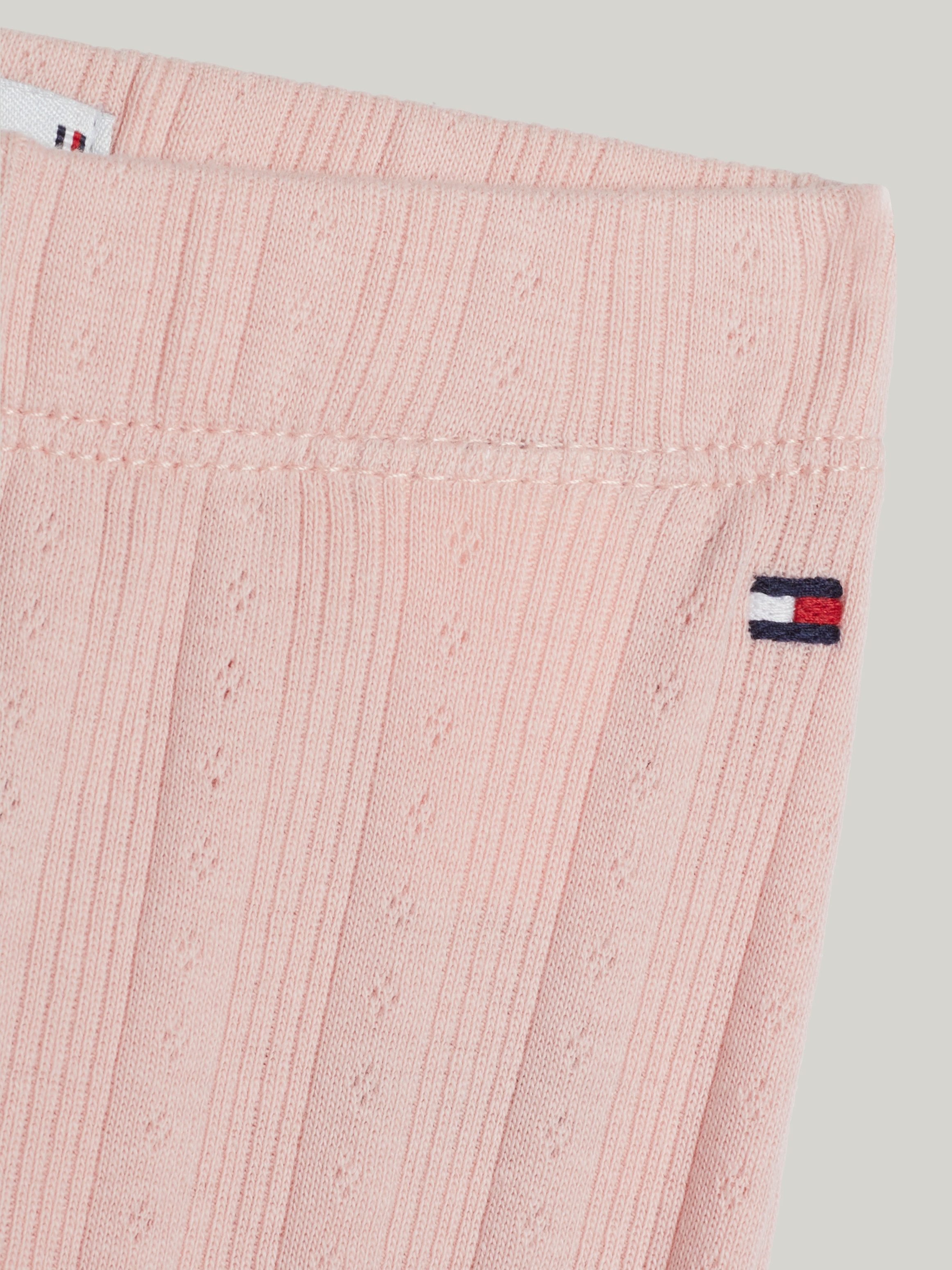 Tommy Hilfiger Legging FLOWER POINTELLE LEGGING Baby tot 2 jaar met logo-borduursel