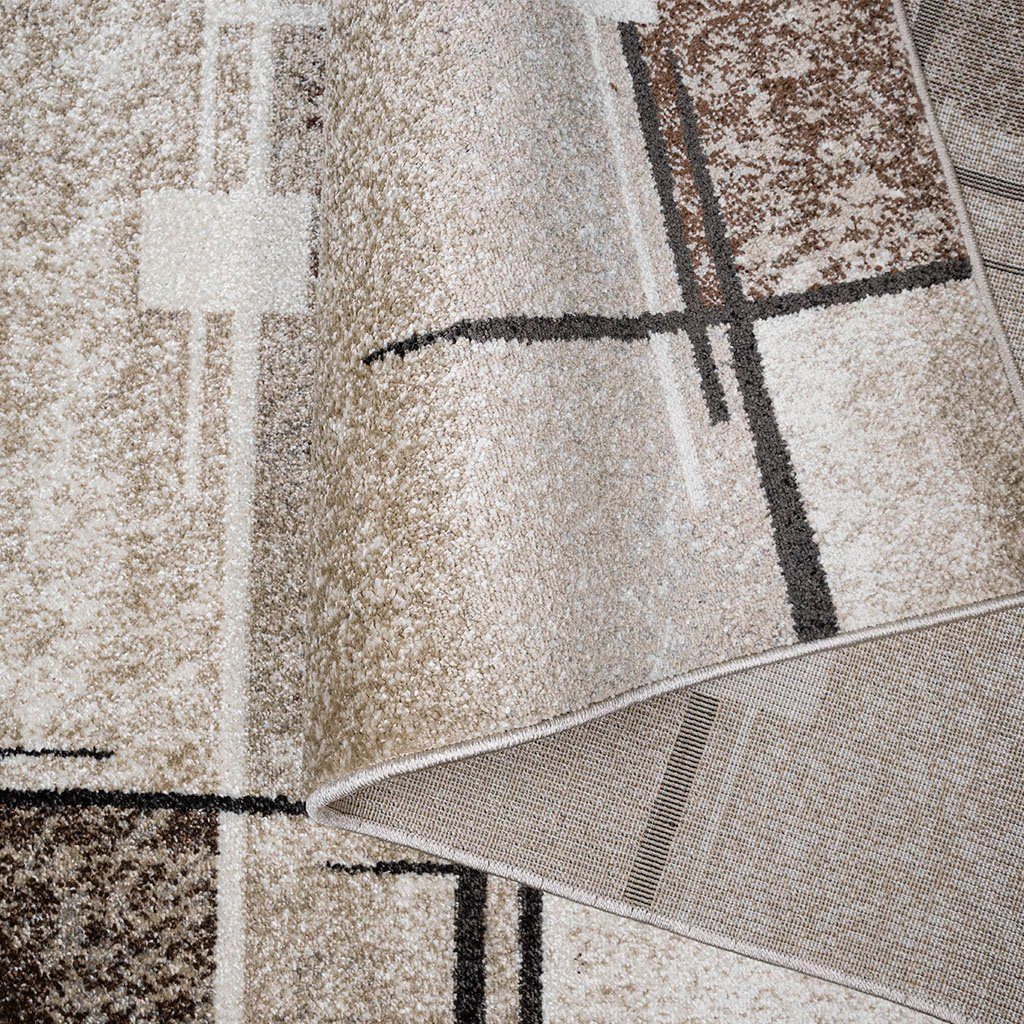 my home Vloerkleed Deblin zachte pool, kortpolig, ruitontwerp, modern, geometrisch patroon