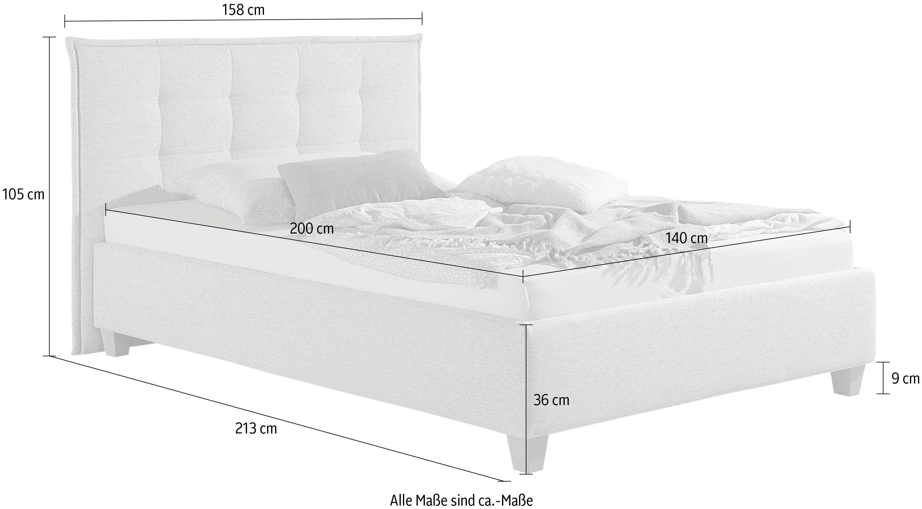 Maintal Gestoffeerd bed inclusief bedkist