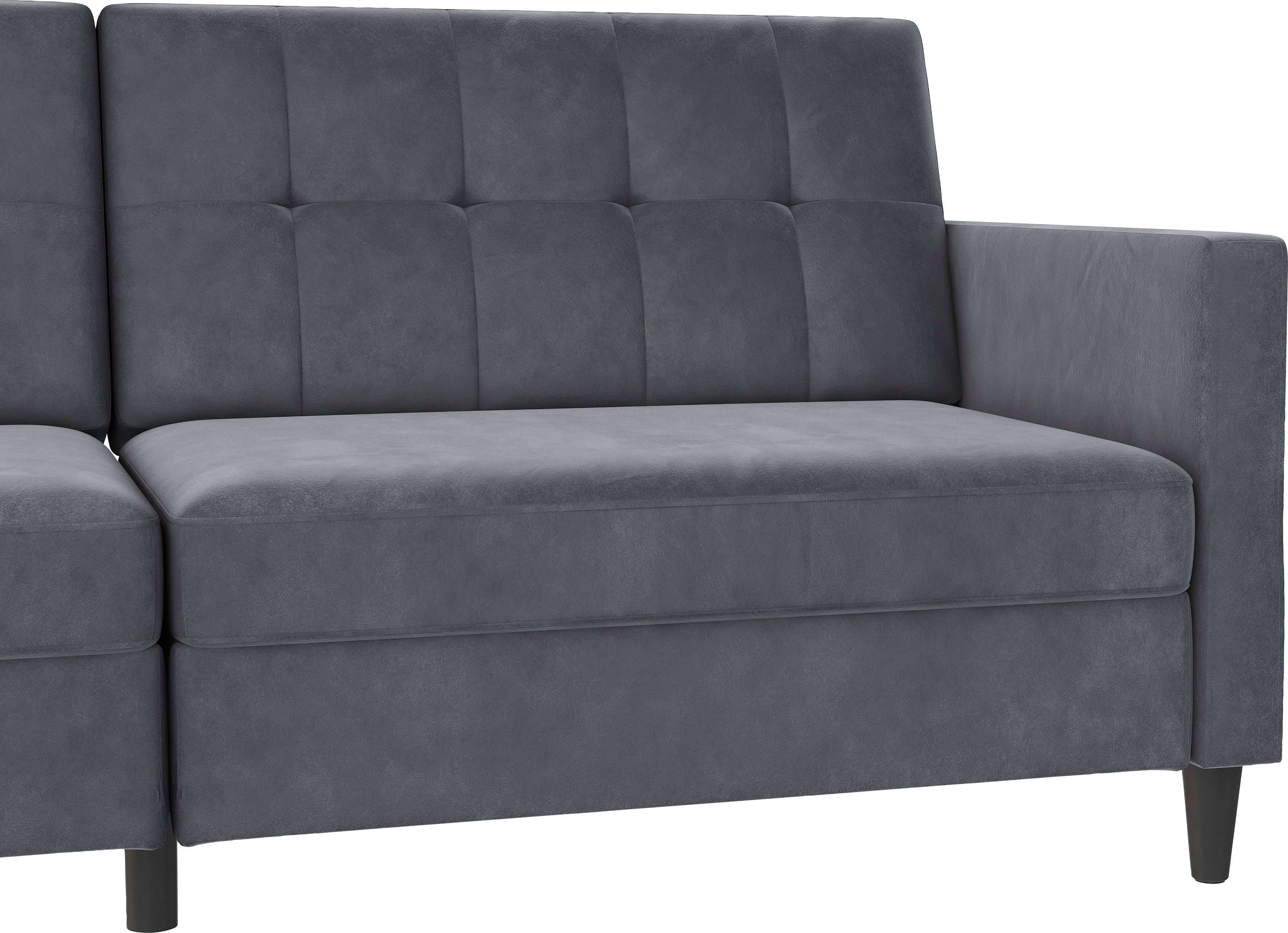 Dorel Home 3-zitsbank Hartford II Slaapfunctie, rugleuning 2-delig, 3-voudig verstelbaar, zithoogte 43 cm