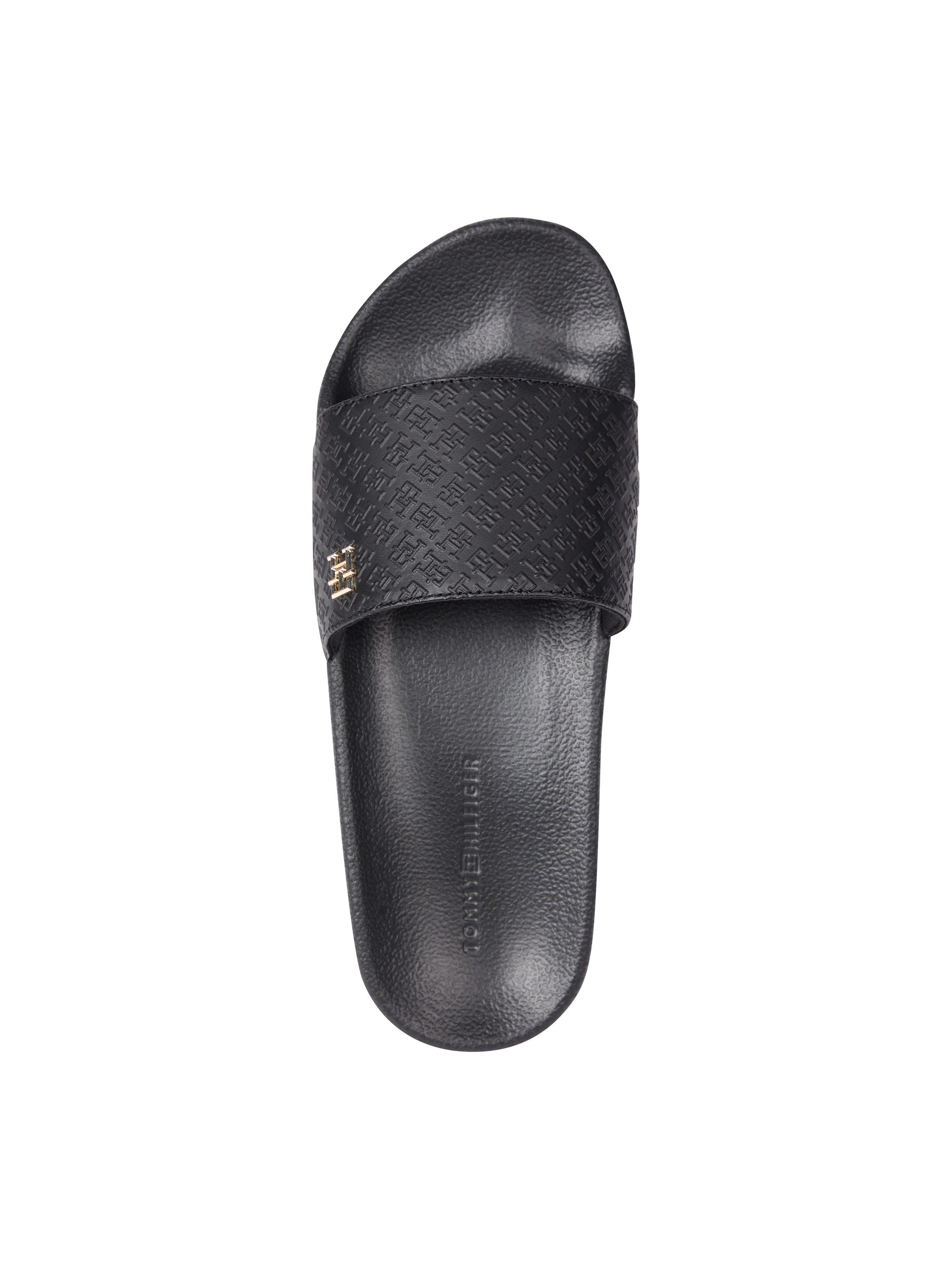 Tommy Hilfiger Slippers TH MONOGRAM POOLSIDE , comfort-schoen, zomerschoen, instapschoen met th-sieraad