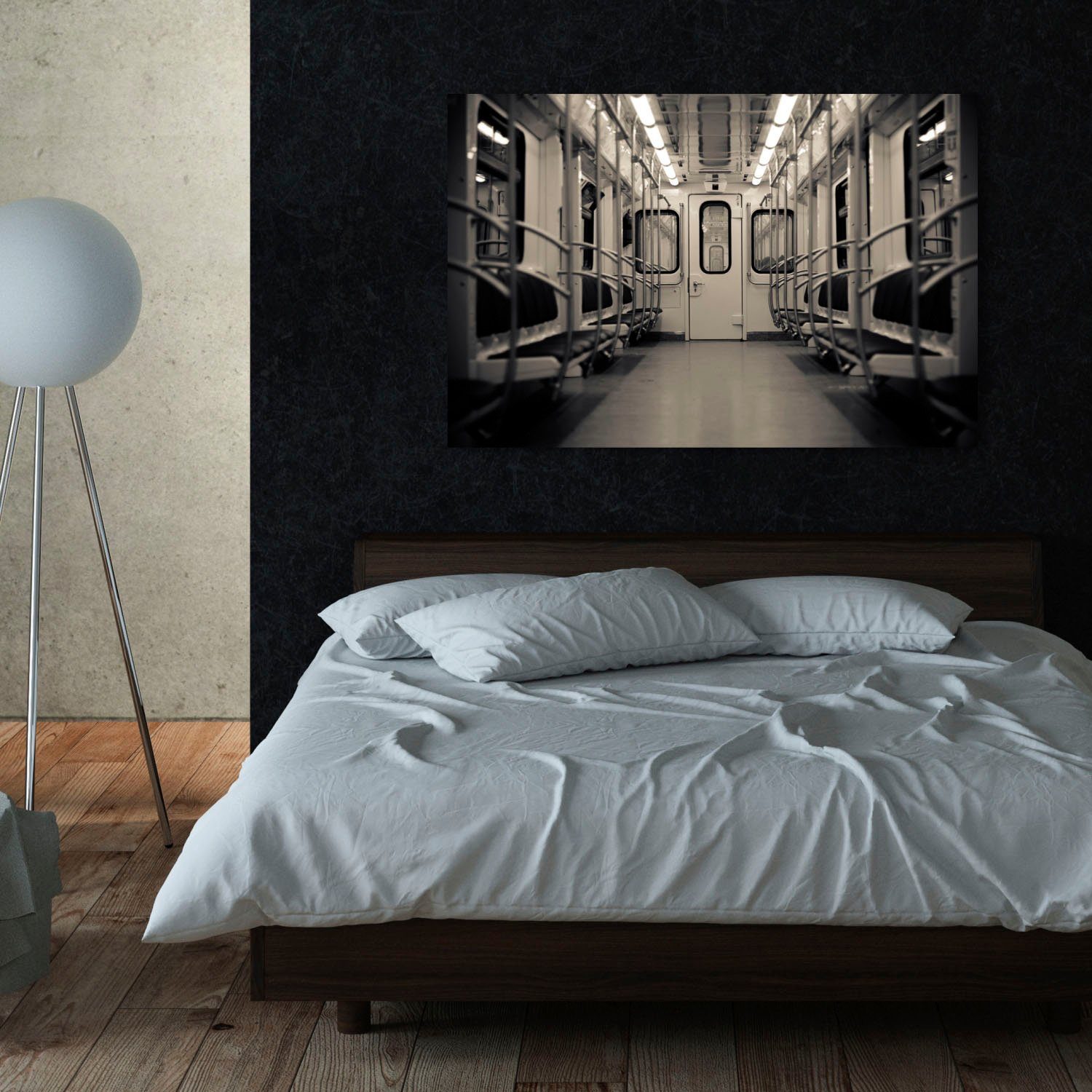 queence Artprint op acrylglas Trein aan de binnenkant Fine Art-print in galeriekwaliteit