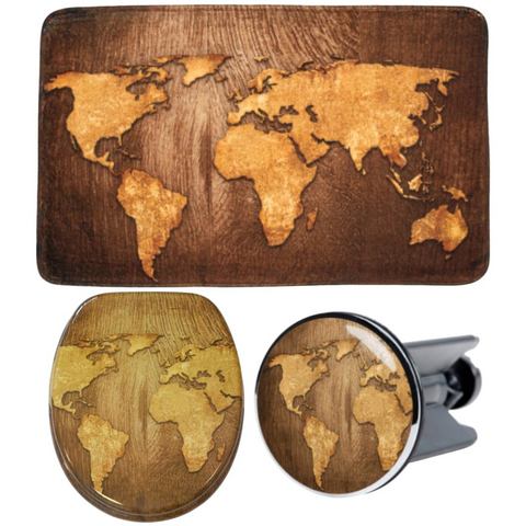 Sanilo Sets badkameraccessoires World Map (complete set, 3-delig)