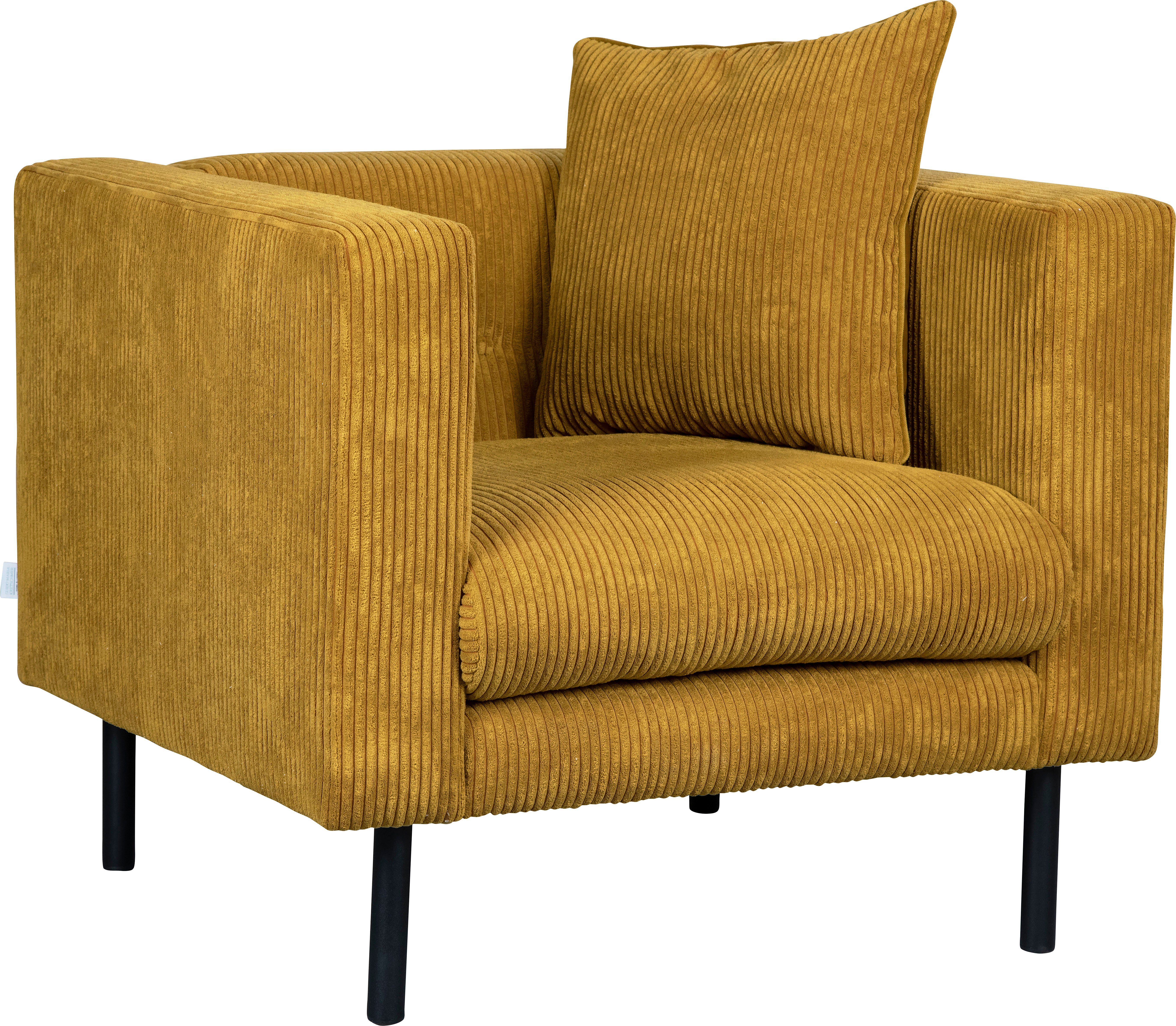 Guido Maria Kretschmer Home&Living Fauteuil Lillibeth cocktailsstoel, loungesstoel, afmetingen B/D/H: 90/74/83 cm Sierkussen als tweezijdig te gebruiken kussen 45x45 cm, in fluwelige look of cord