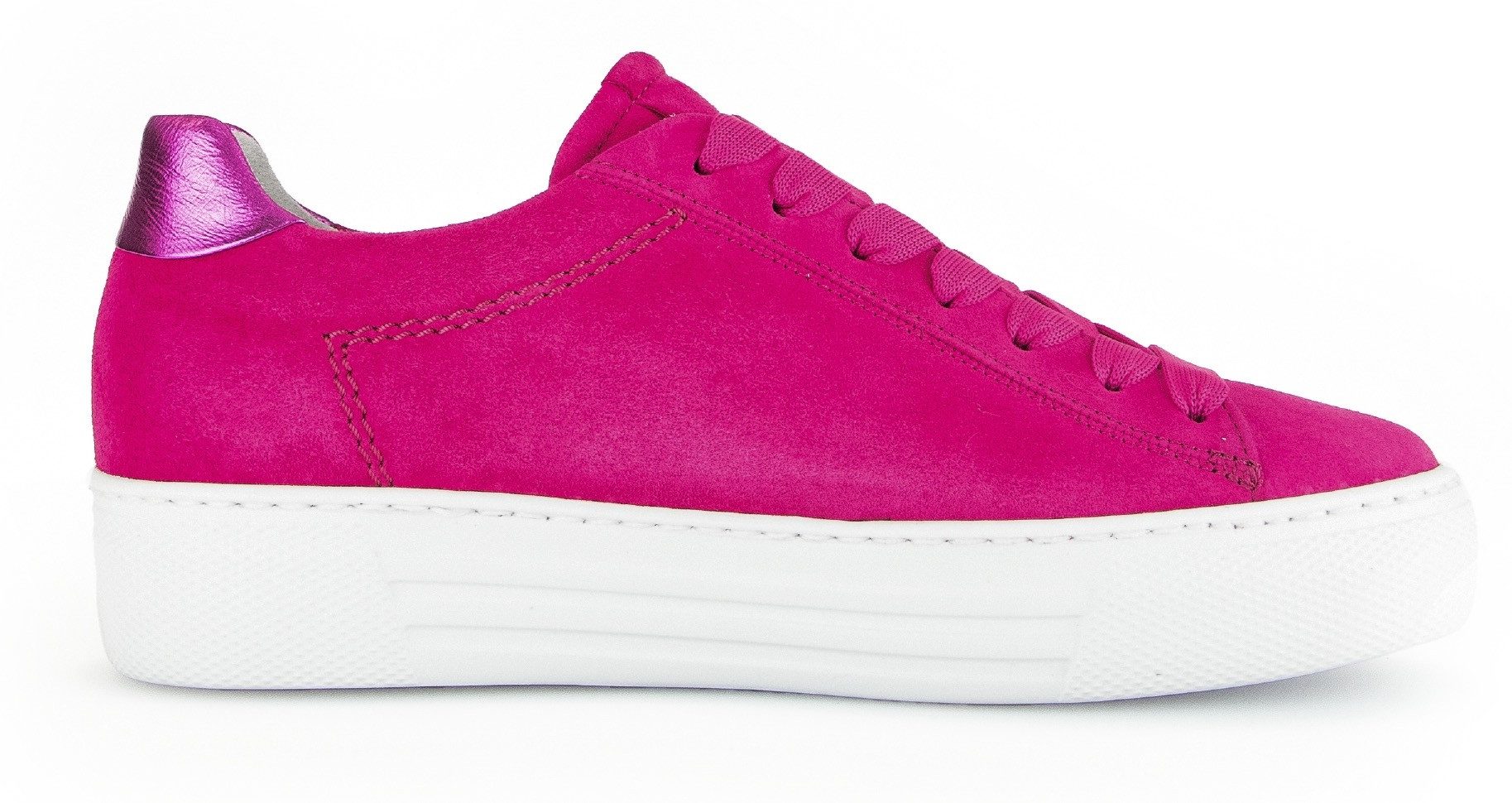 Gabor Plateausneakers Florence , vrijetijdsschoen, lage schoen, veterschoen met subtiele decoratieve stiksels