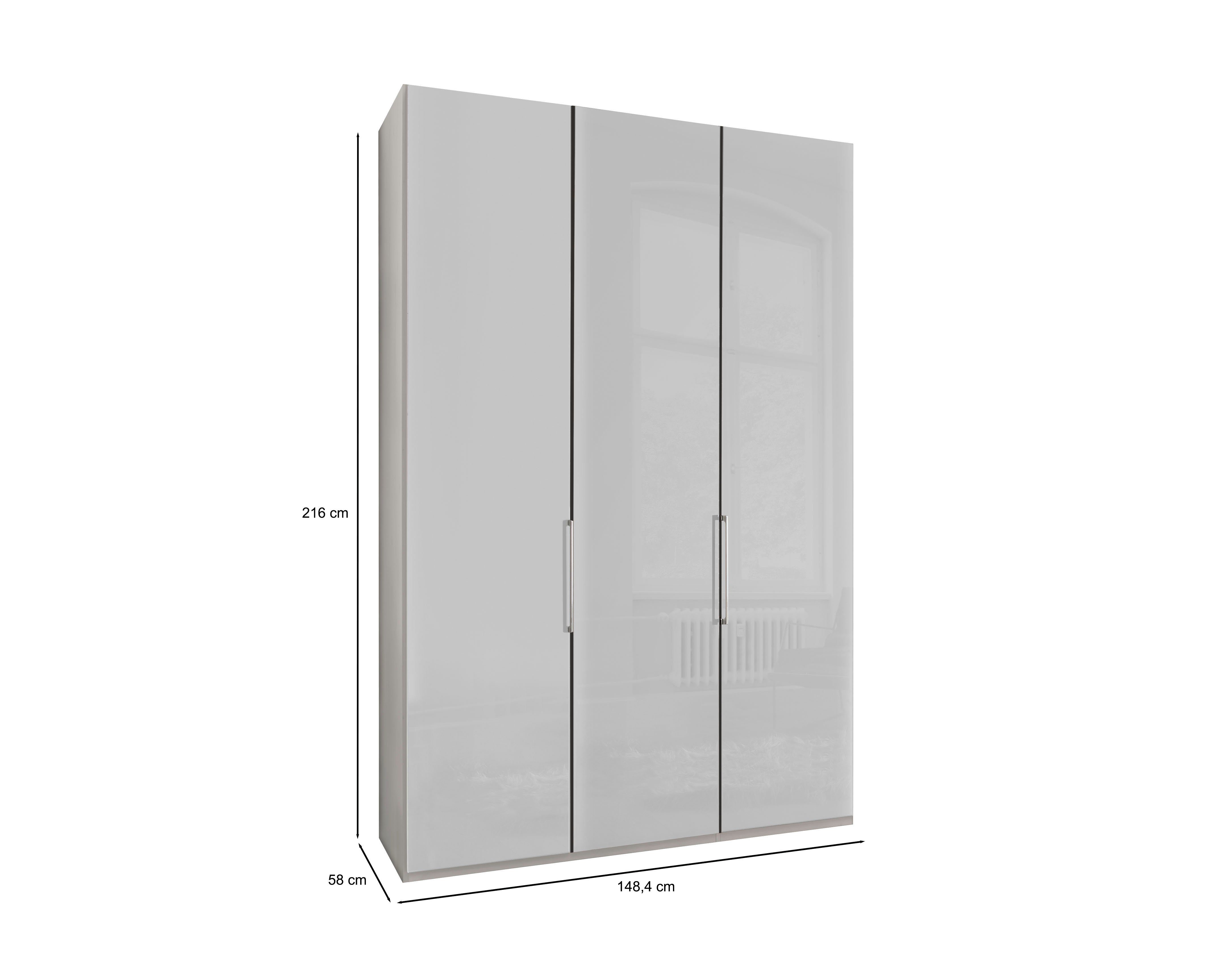 WIEMANN Draaideurkast Monaco, made in Germany, chic glazen front, in verschillende kleuren,
