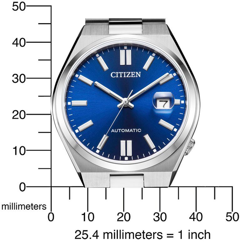 Citizen Automatisch horloge Tsuyosa Polshorloge, dameshorloge, herenhorloge, roestvrijstalen armband, saffierglas, datum