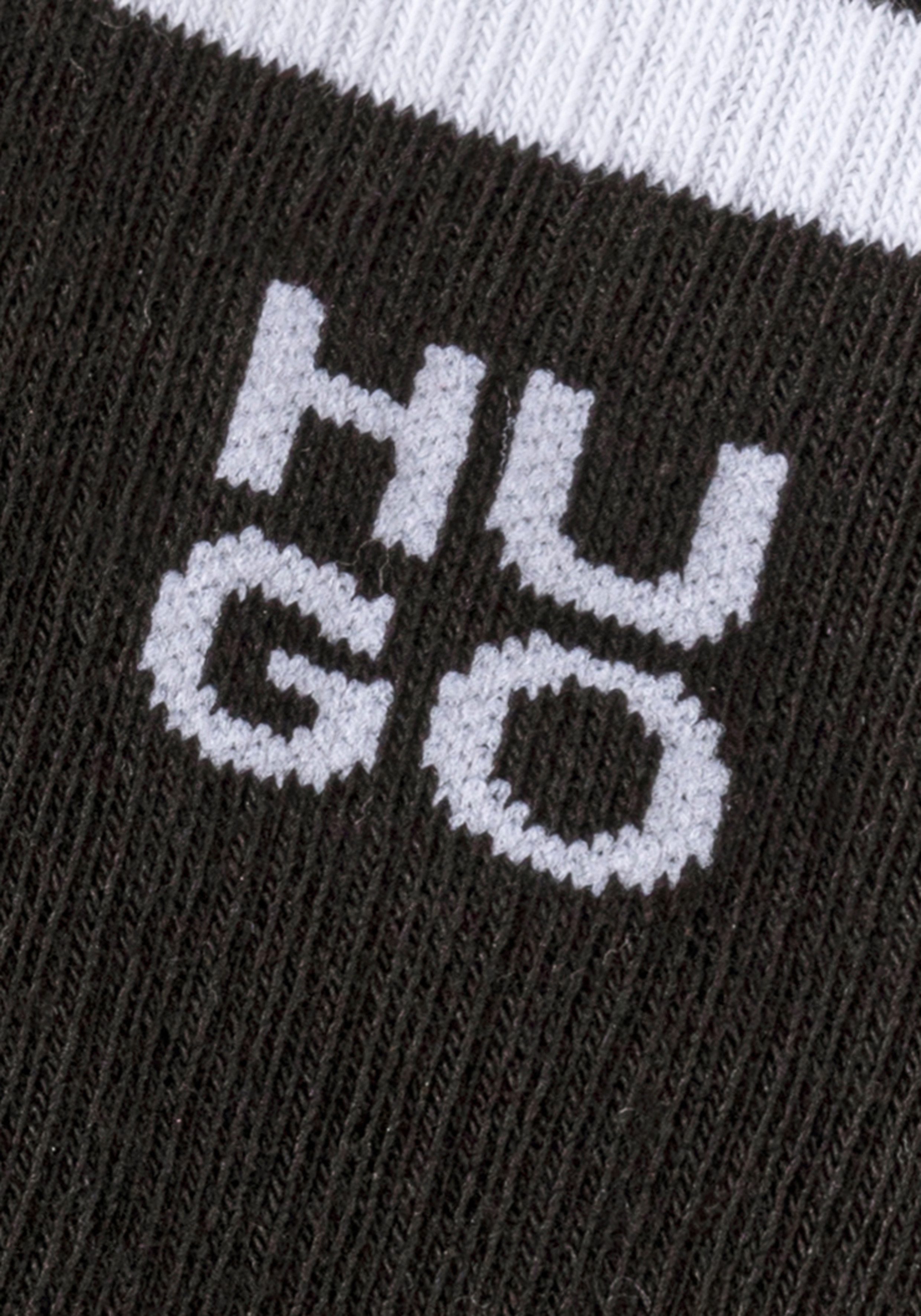 HUGO underwear Vrijetijdssokken 2P SK RIB DESIGN met logo-borduurwerk en tekst (set, 2 paar, 2 stuks)