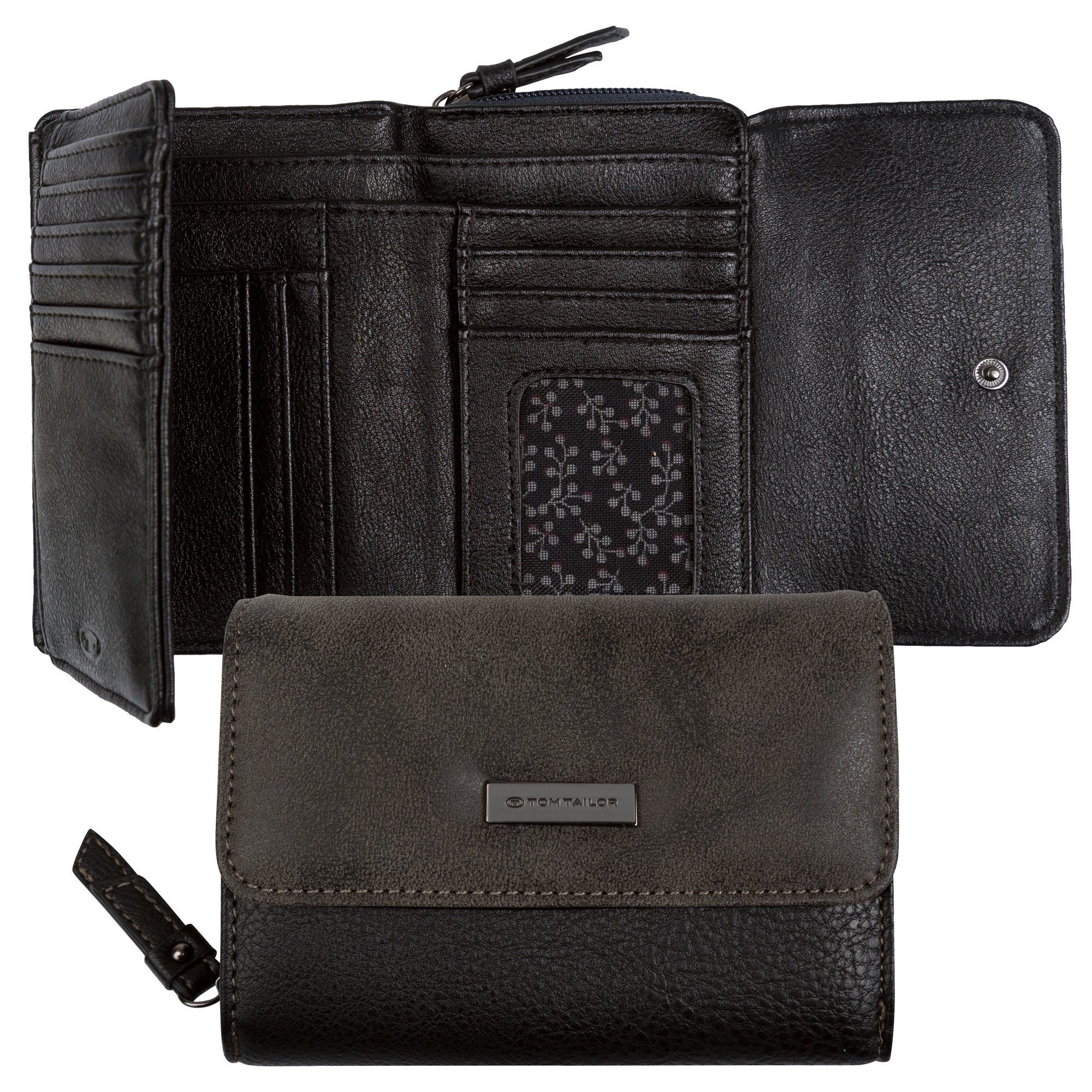 Tom Tailor Portemonnee Elin harmonieuze materiaalmix met licht contrasterende stiksels